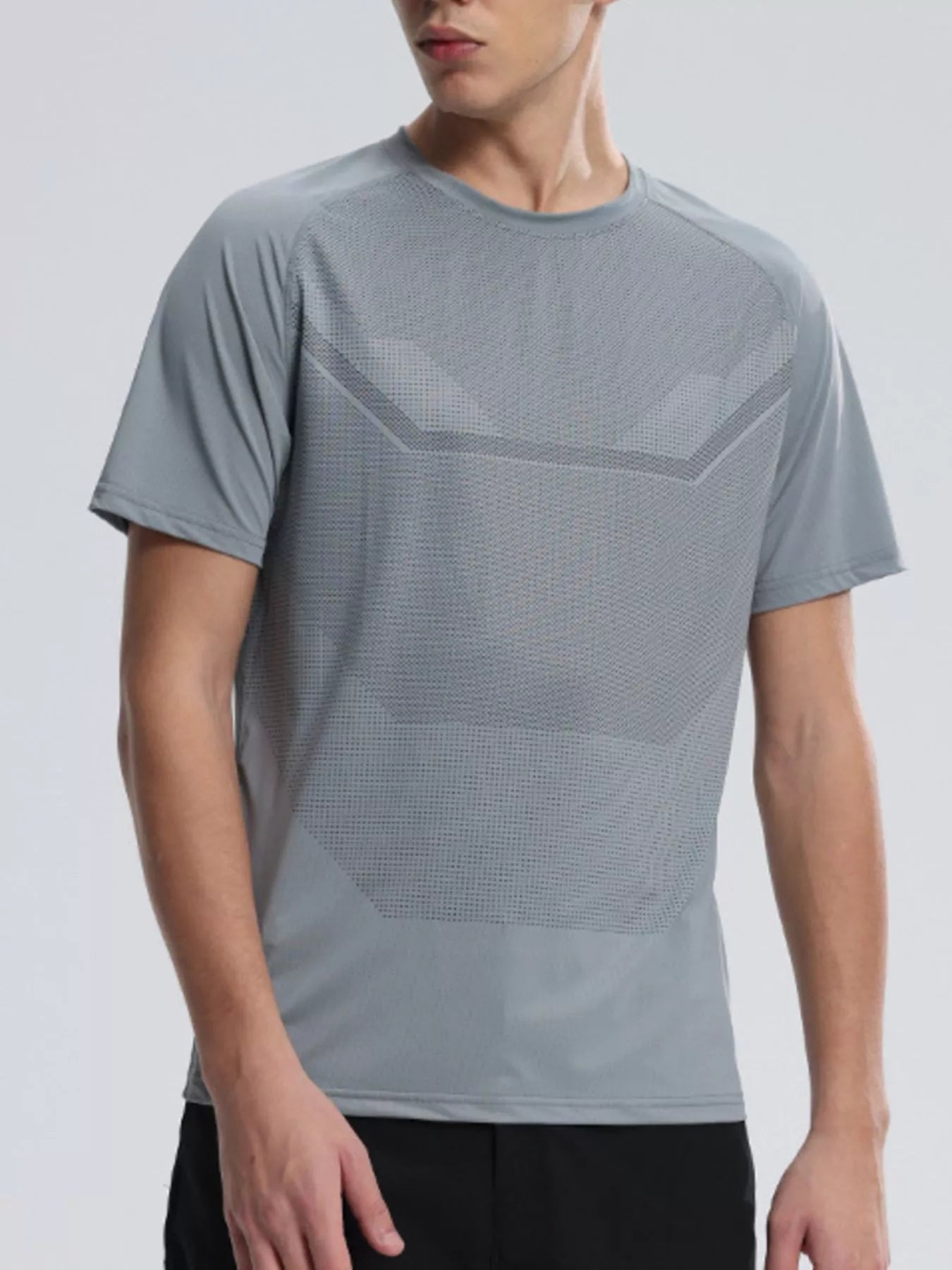 Men's Plus Size Round Neck Athletic T-Shirt