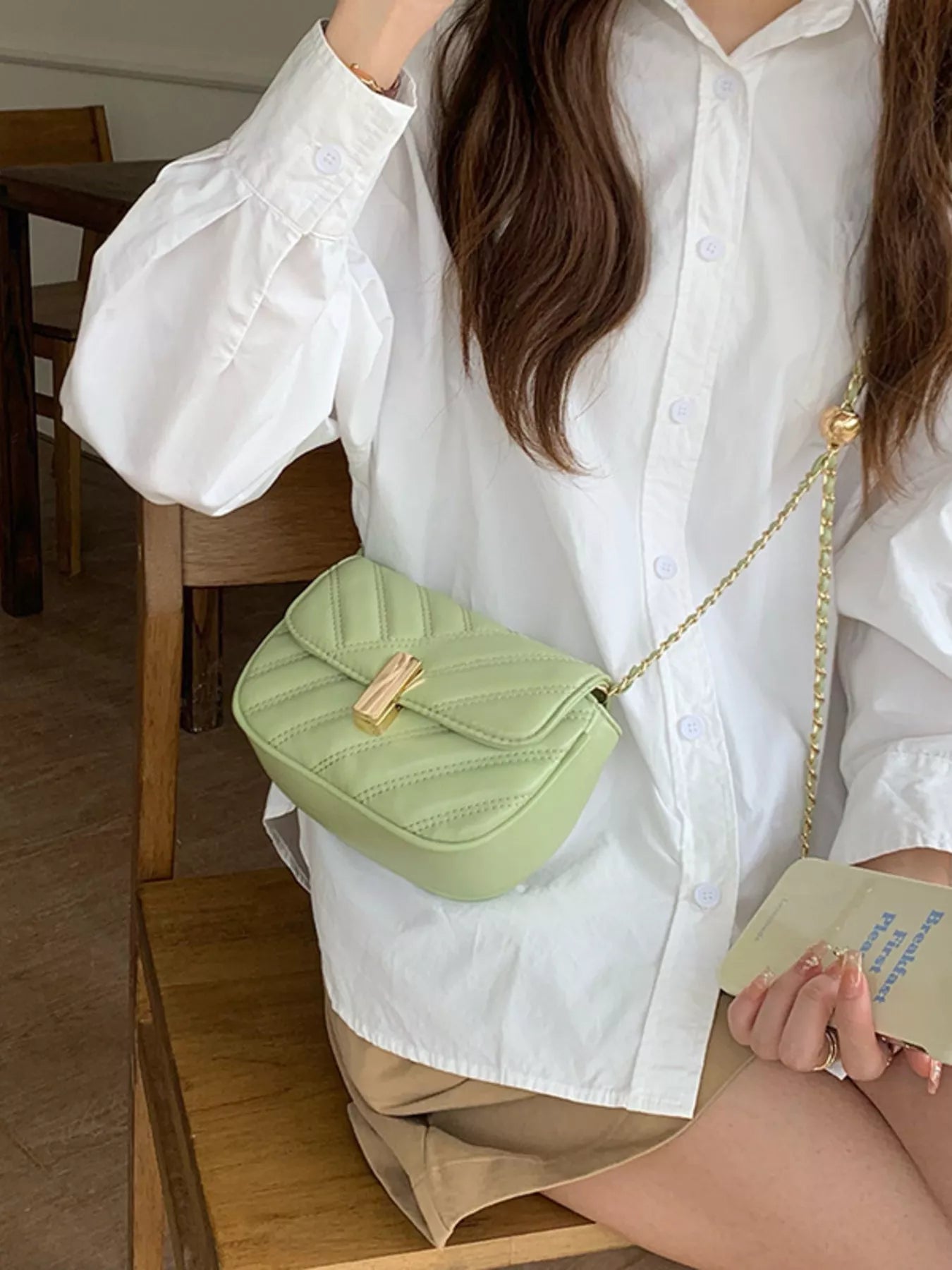 Quilted Flap Chain Crossbody Bag