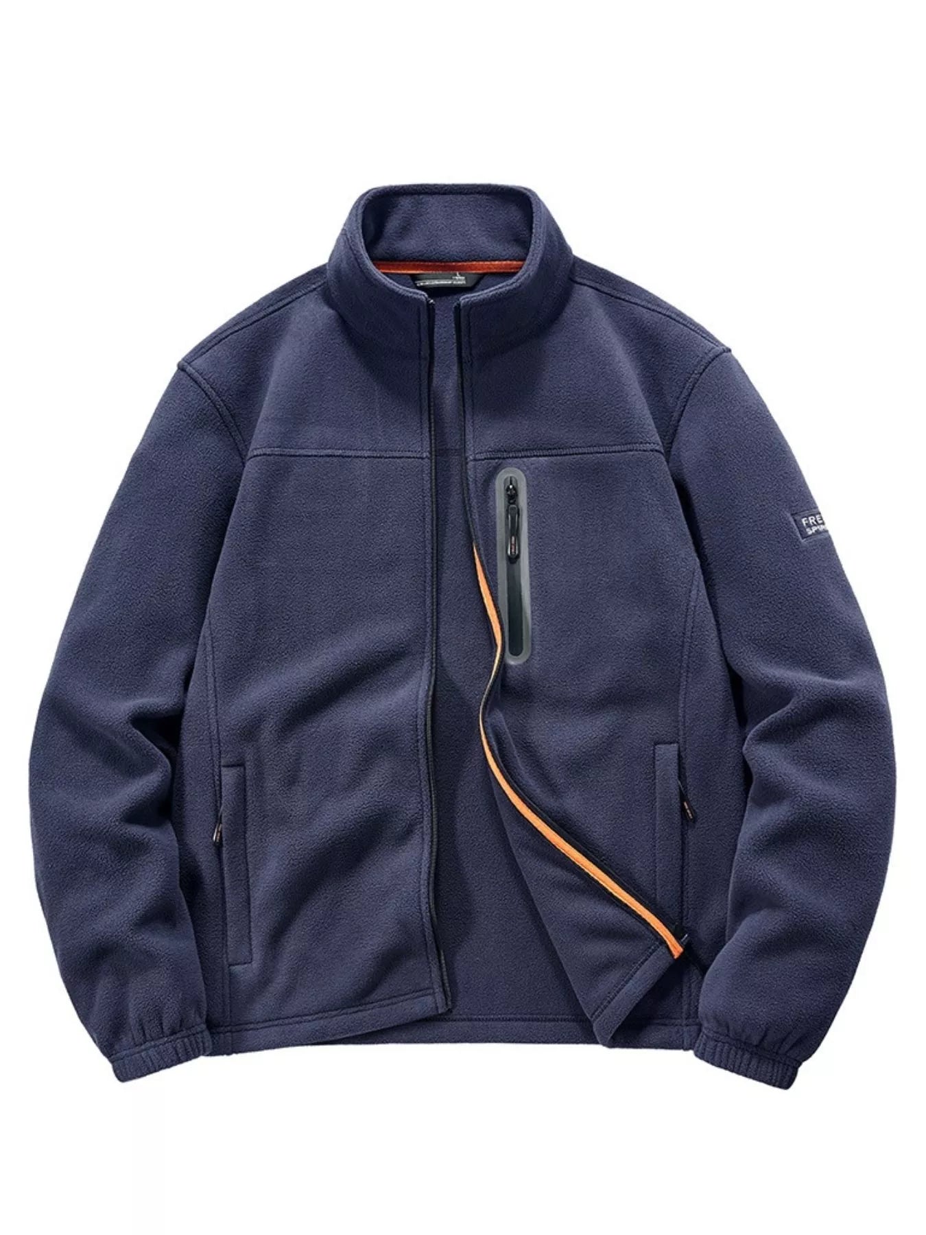 Men's Plus Size Warm Fleece Full-Zip Jacket