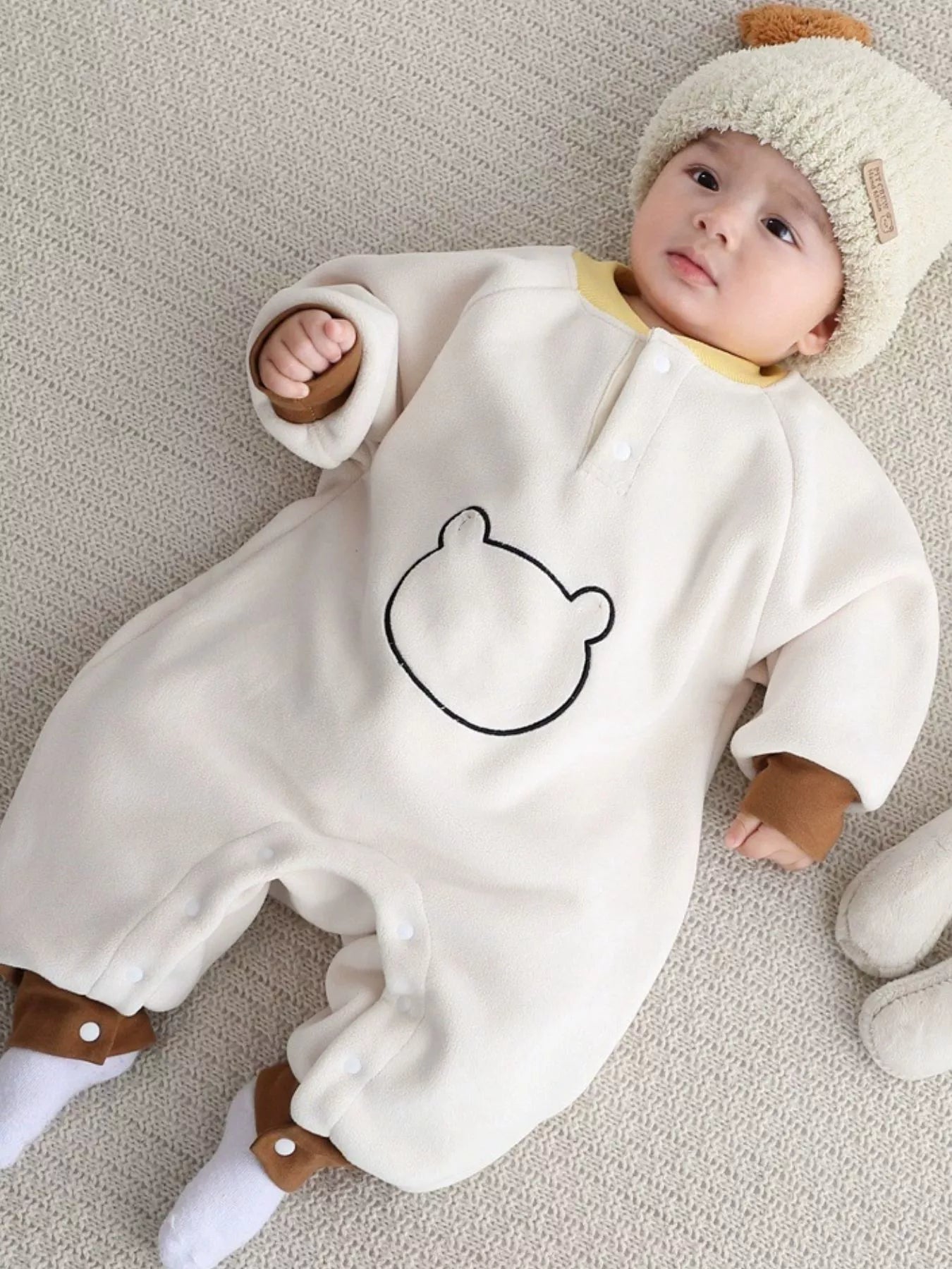 Children's Cute Bear Long Sleeve One-Piece