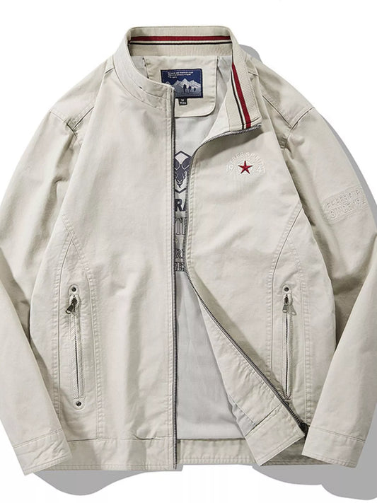 Men's Plus Size Casual Lightweight Zip Up Jacket