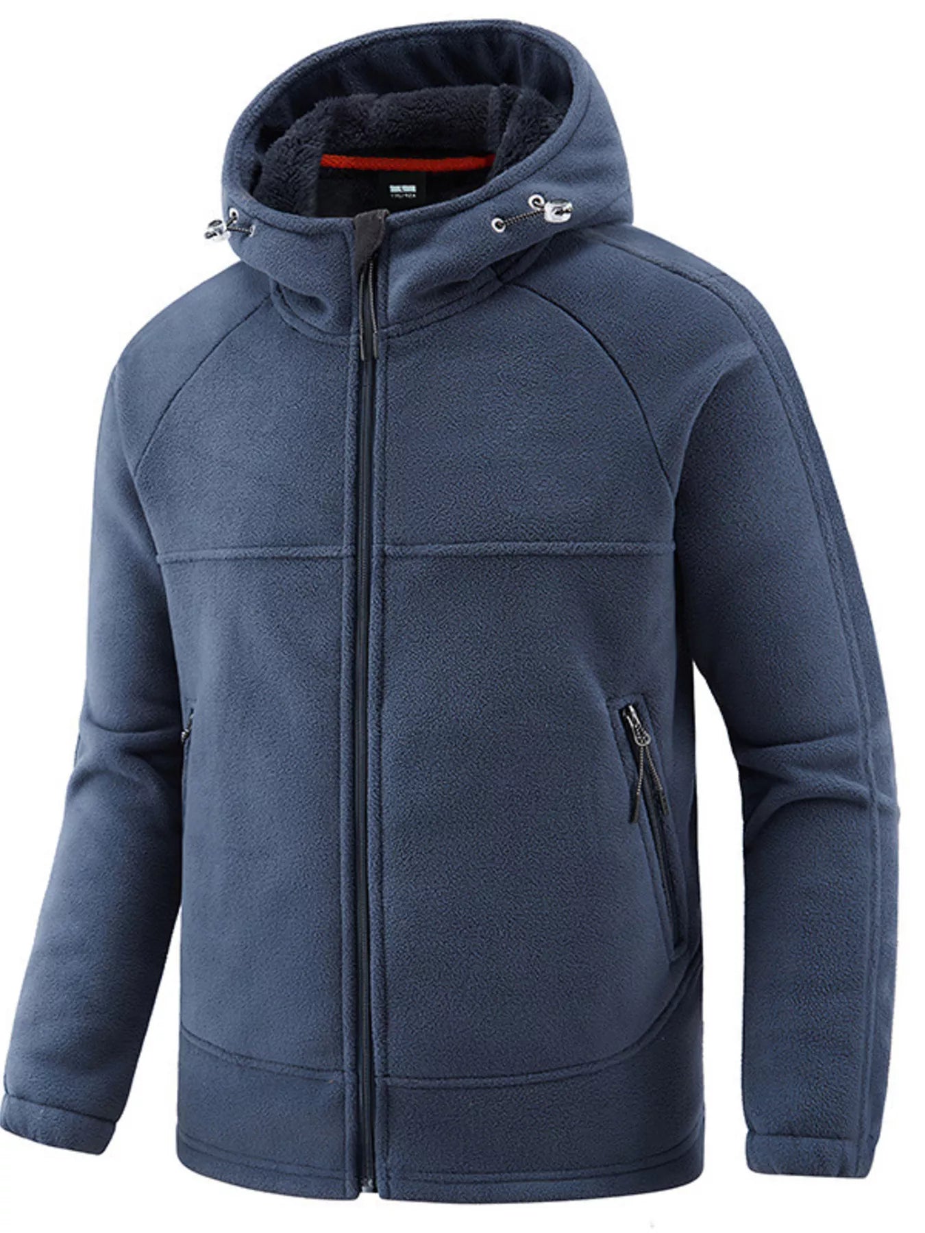 Men's Plus Size Zip Up Hooded Fleece Jacket