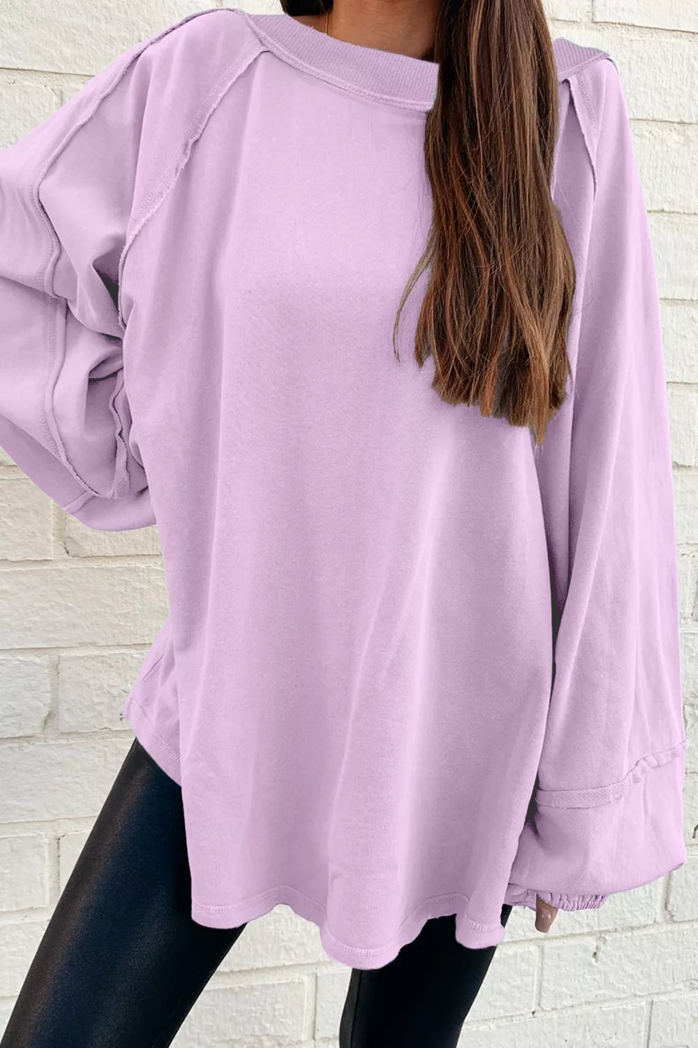 Oversized Washed Crewneck Sweatshirt