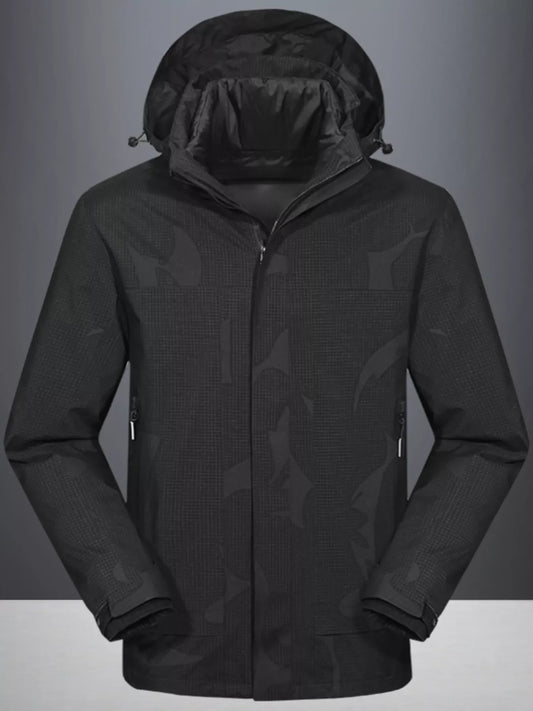 Men's Plus Size Zip Up Outdoor Jacket