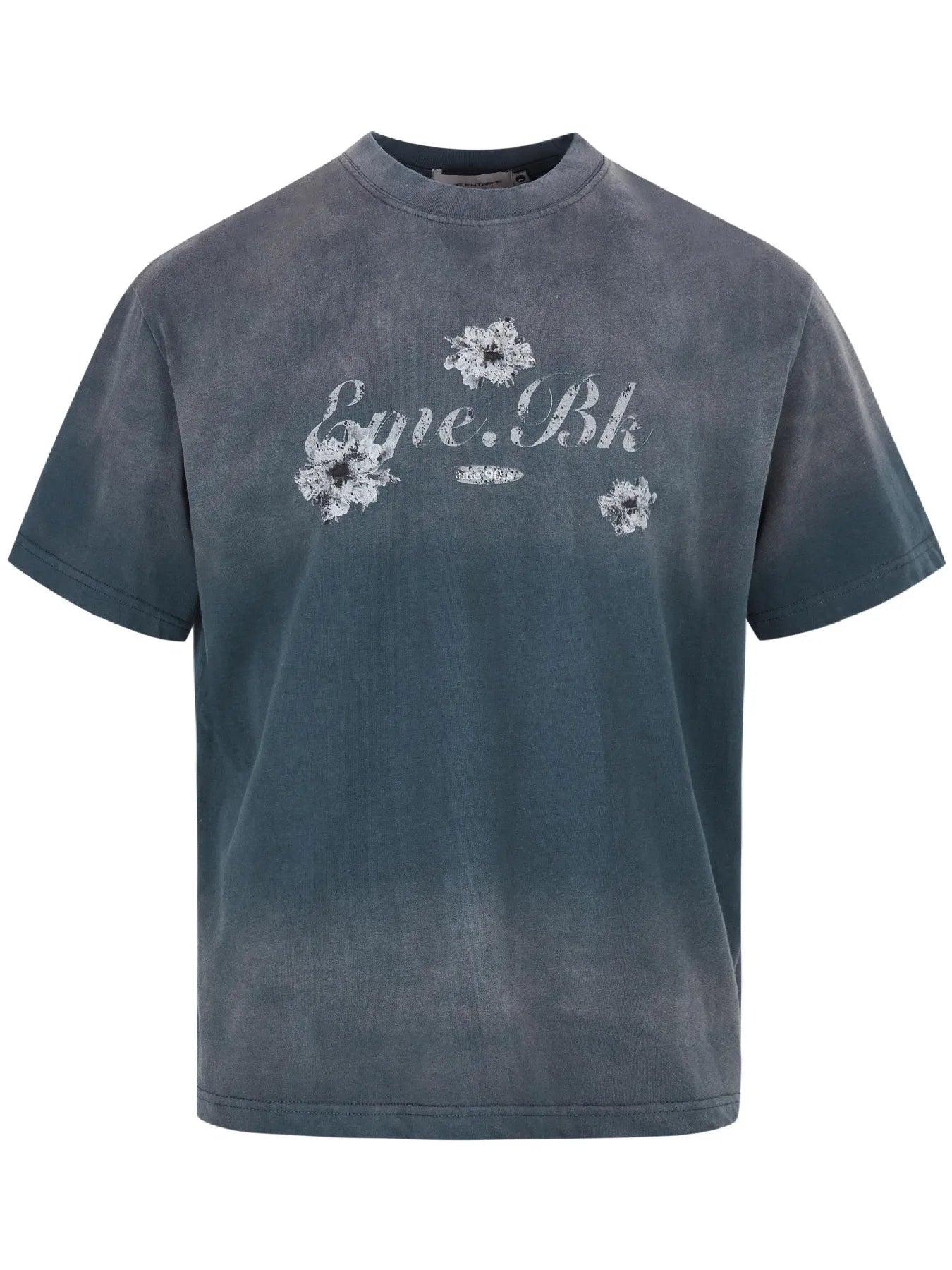 Men's Floral Print Gradient Washed T-Shirt