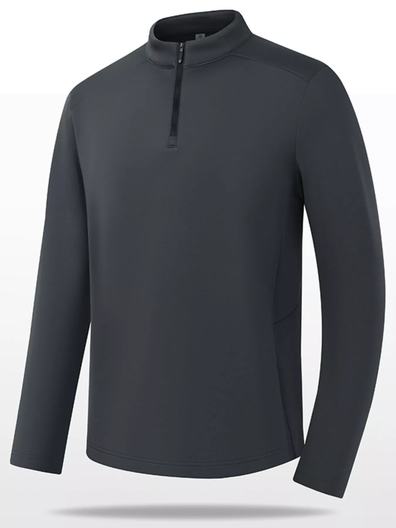Men's Plus Size Long Sleeve Quarter Zip T-Shirt