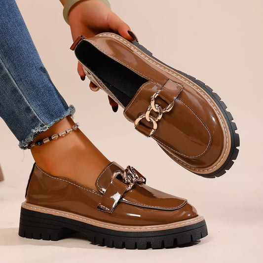Chain Decor Chunky Loafers