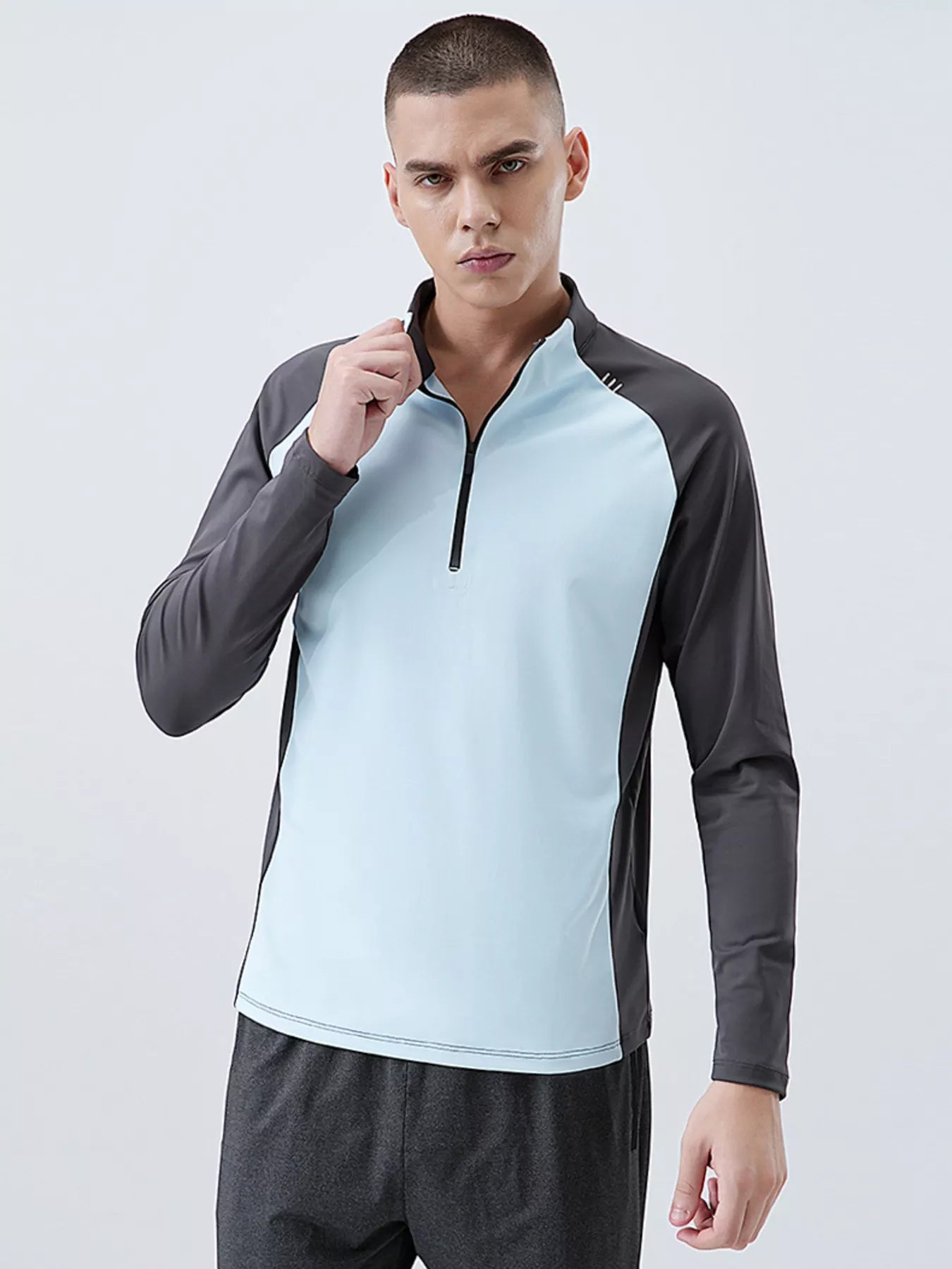 Men's Plus Size Long Sleeve Quick-Dry Active T-Shirt