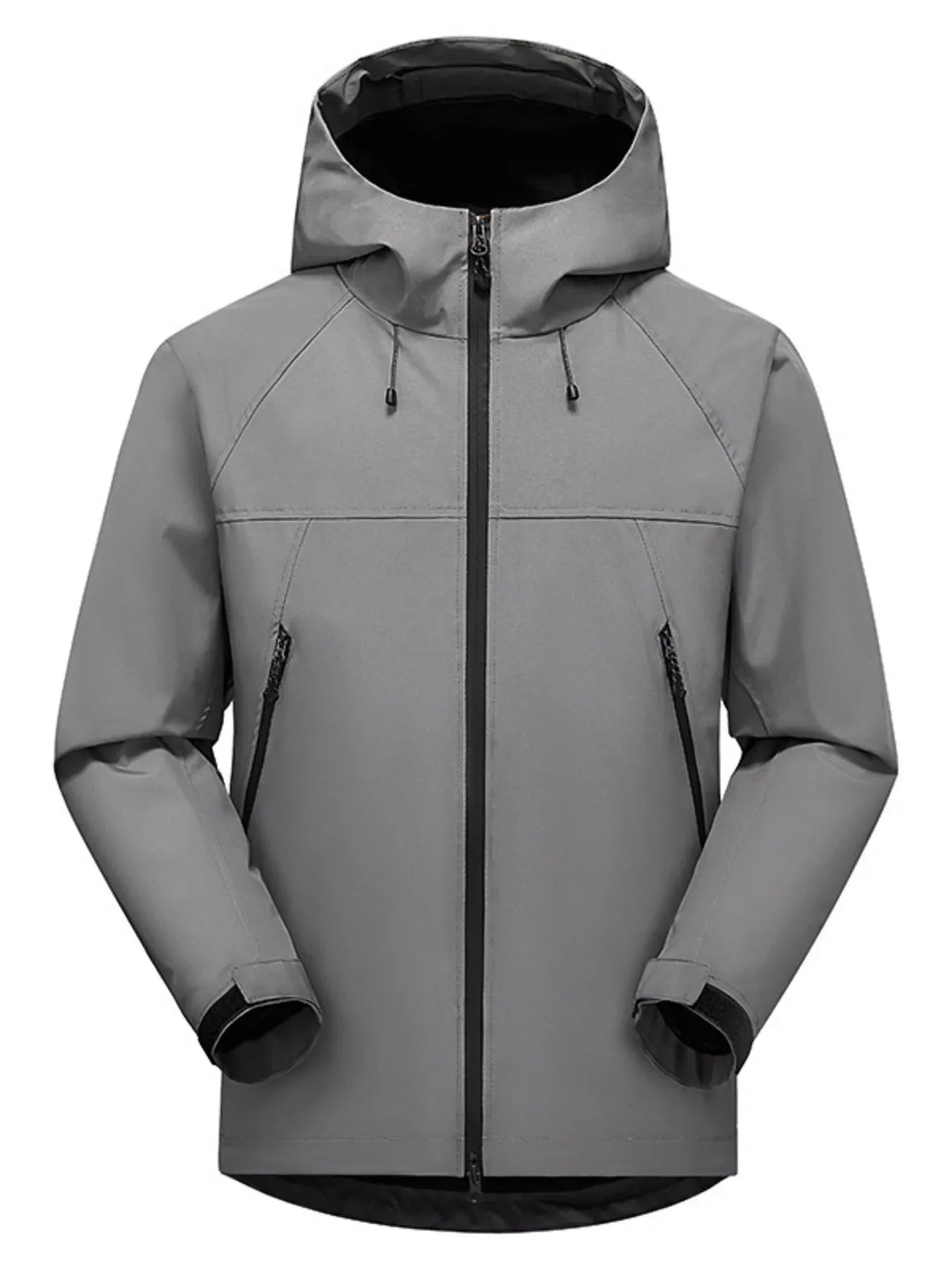 Men's Full Size Waterproof Hooded Zip Up Jacket Plus Size