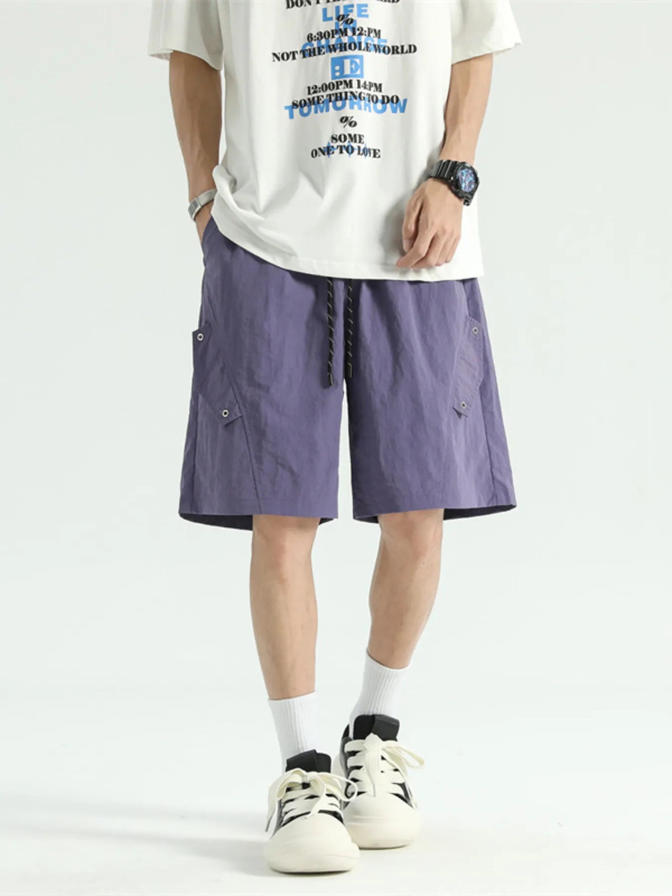 Men's Full Size Casual Loose-Fit Cargo Shorts Plus Size