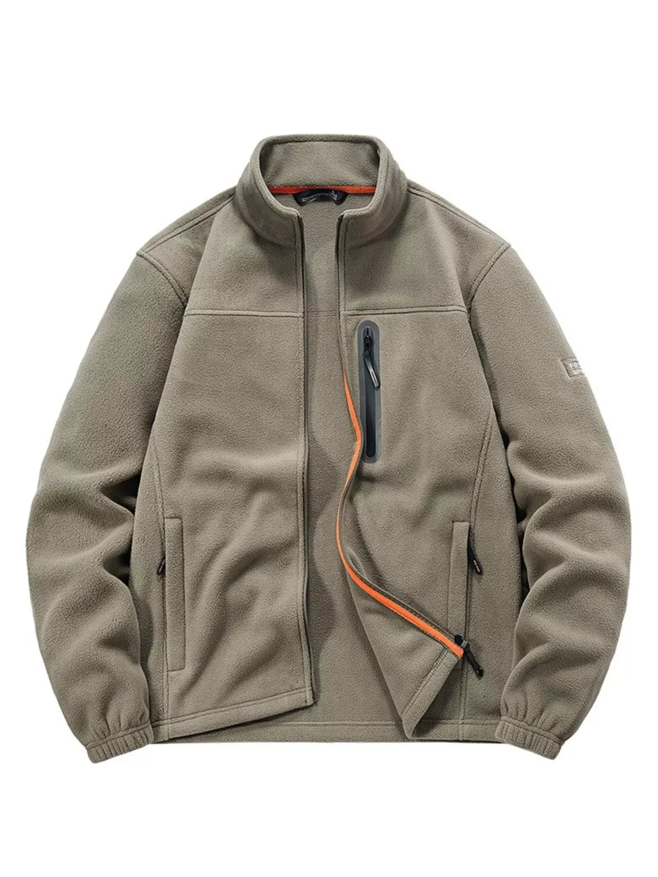 Men's Plus Size Warm Fleece Full-Zip Jacket