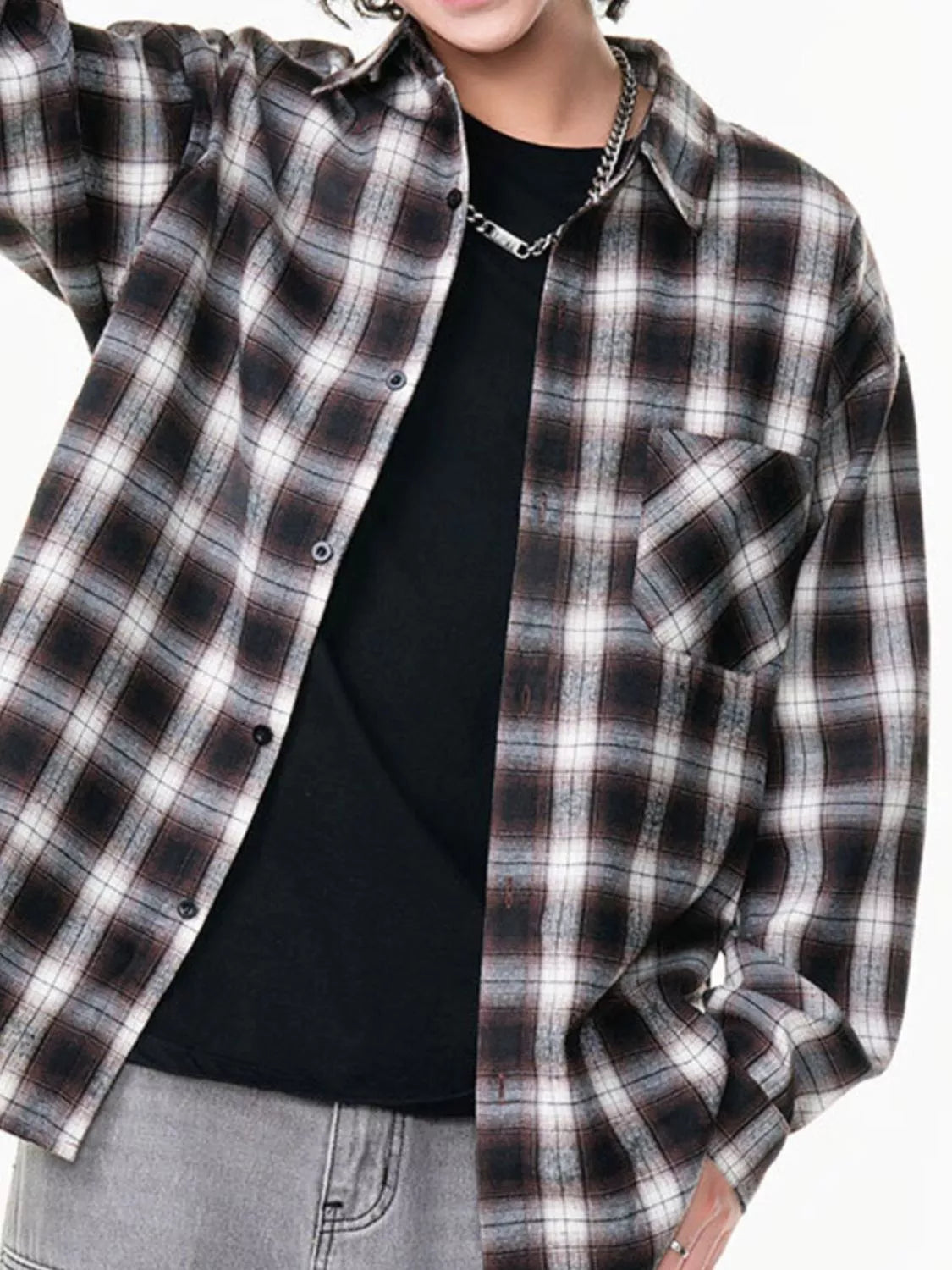 Men's Casual Plaid Button Up Shirt