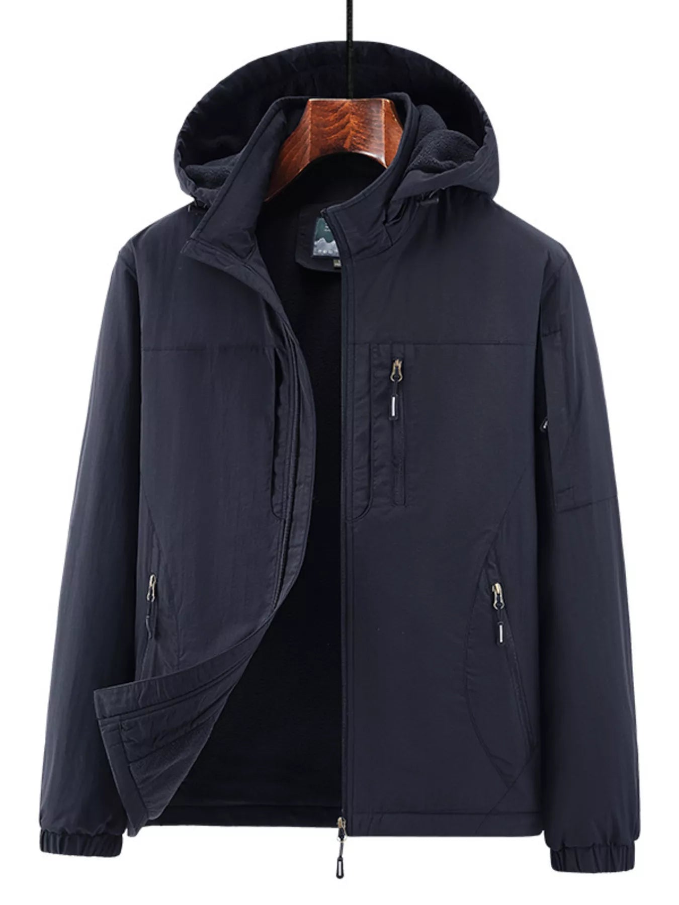 Men's Plus Size Outdoor Hooded Windproof Jacket