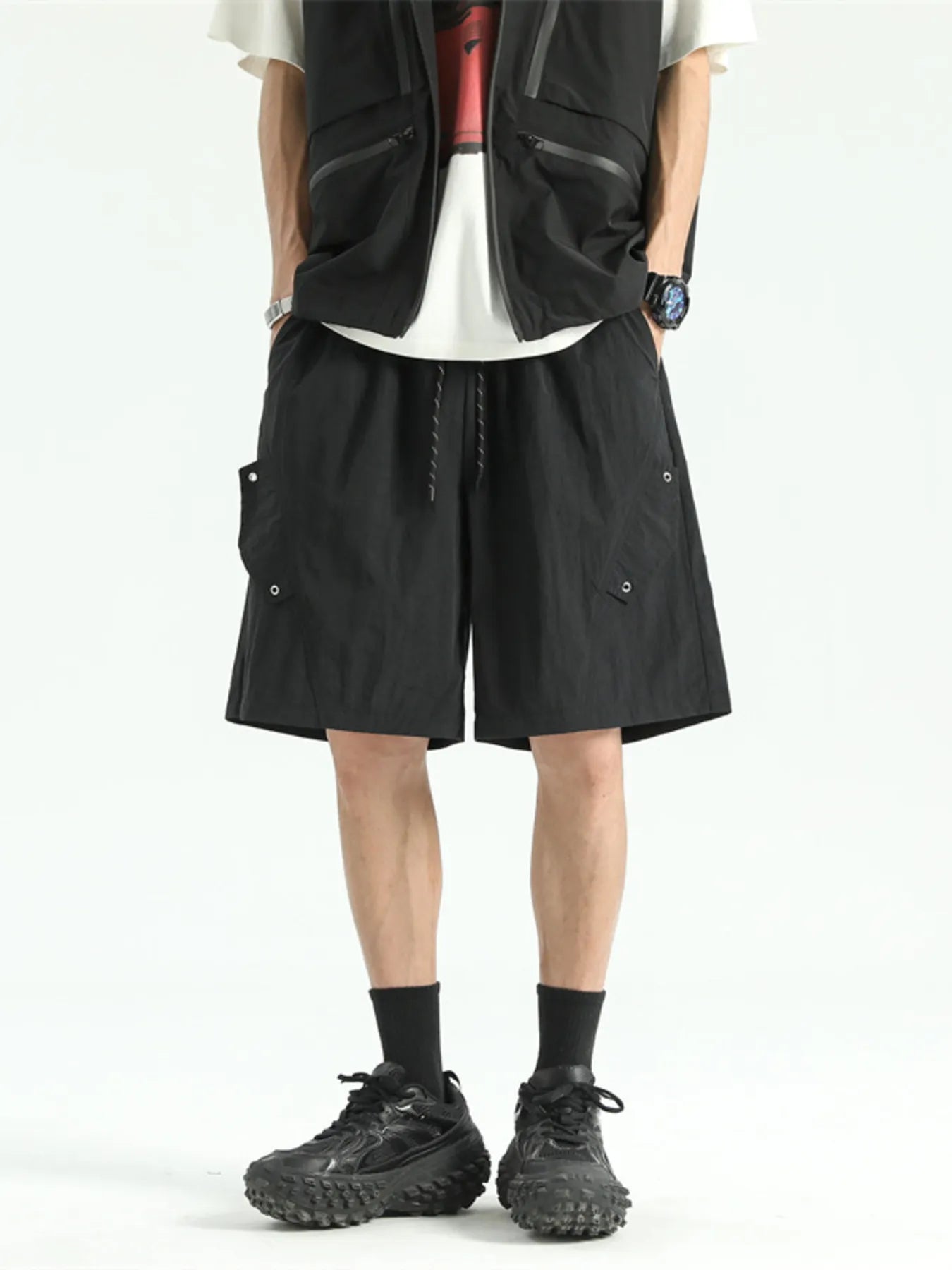 Men's Full Size Casual Loose-Fit Cargo Shorts Plus Size
