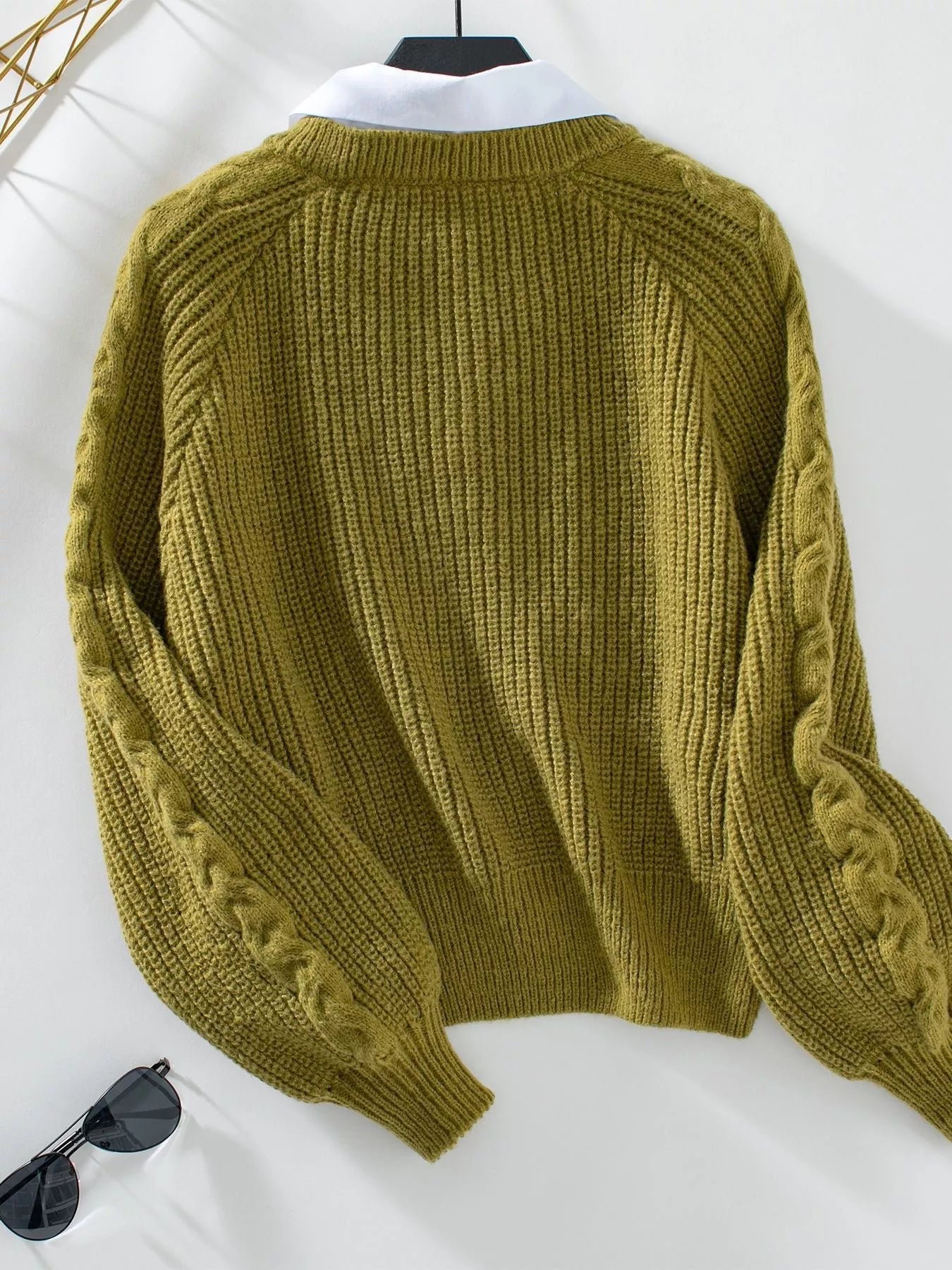 Cable Knit Long Sleeve Sweater