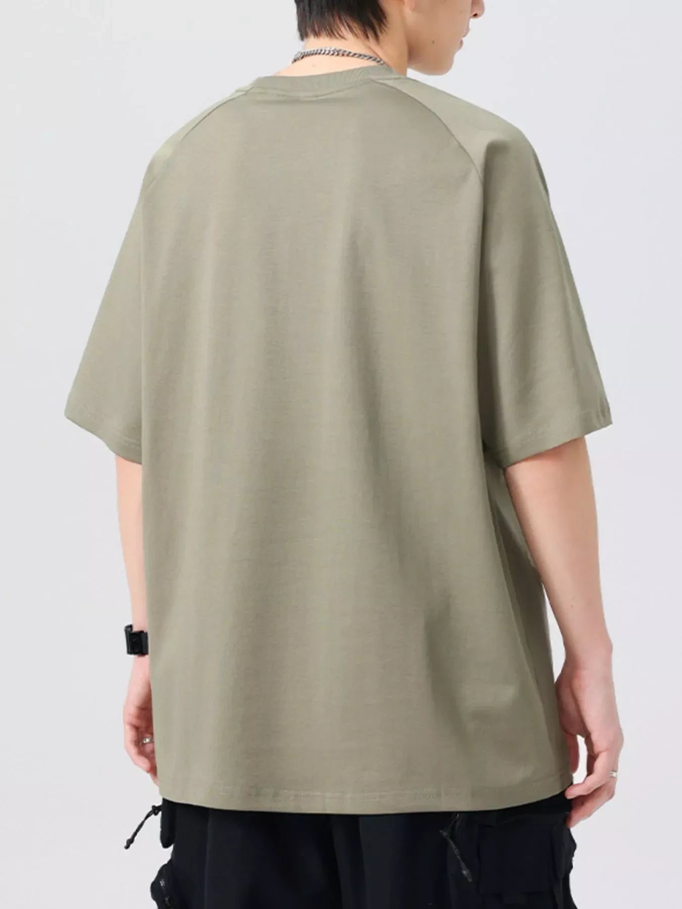 Men's Plus Size Contrast Raglan Sleeve Casual T-Shirt