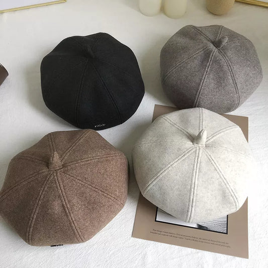 Solid Color Beret Hat