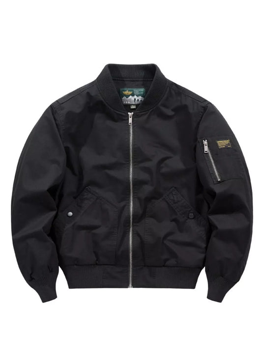 Men's Plus Size Classic Zip Up Bomber Jacket