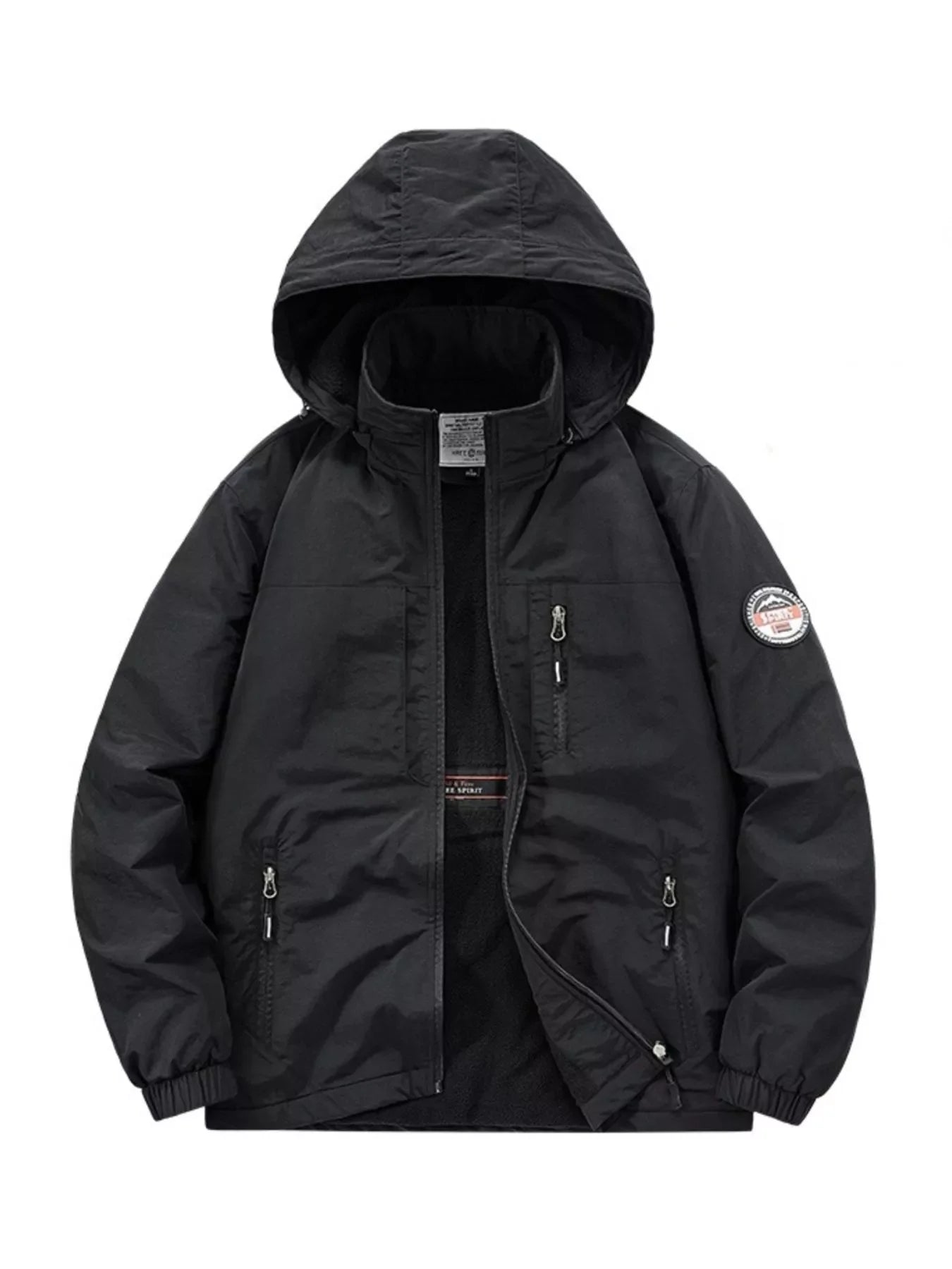 Men's Plus Size Lightweight Zip Up Hooded Jacket