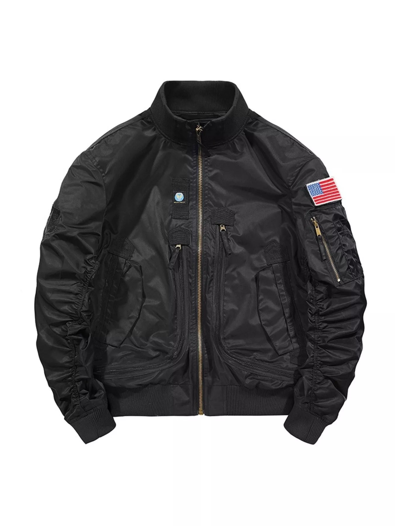 Men's Plus Size Zip Up Bomber Jacket