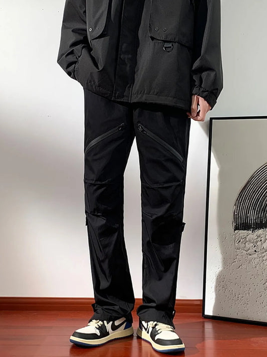 Men's Full Size Slit Straight Leg Pants Plus Size