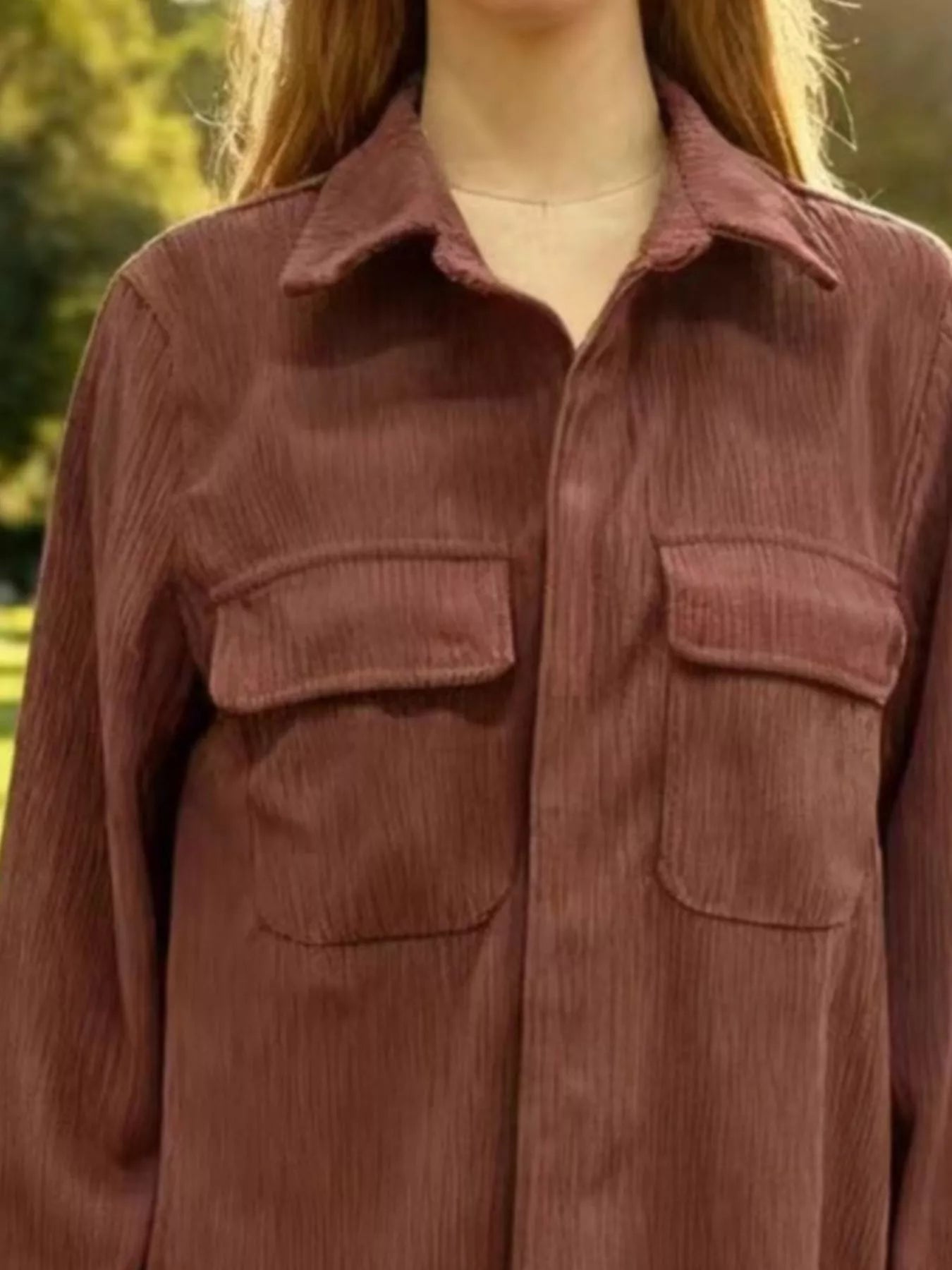 Corduroy Button-Down Midi Dress