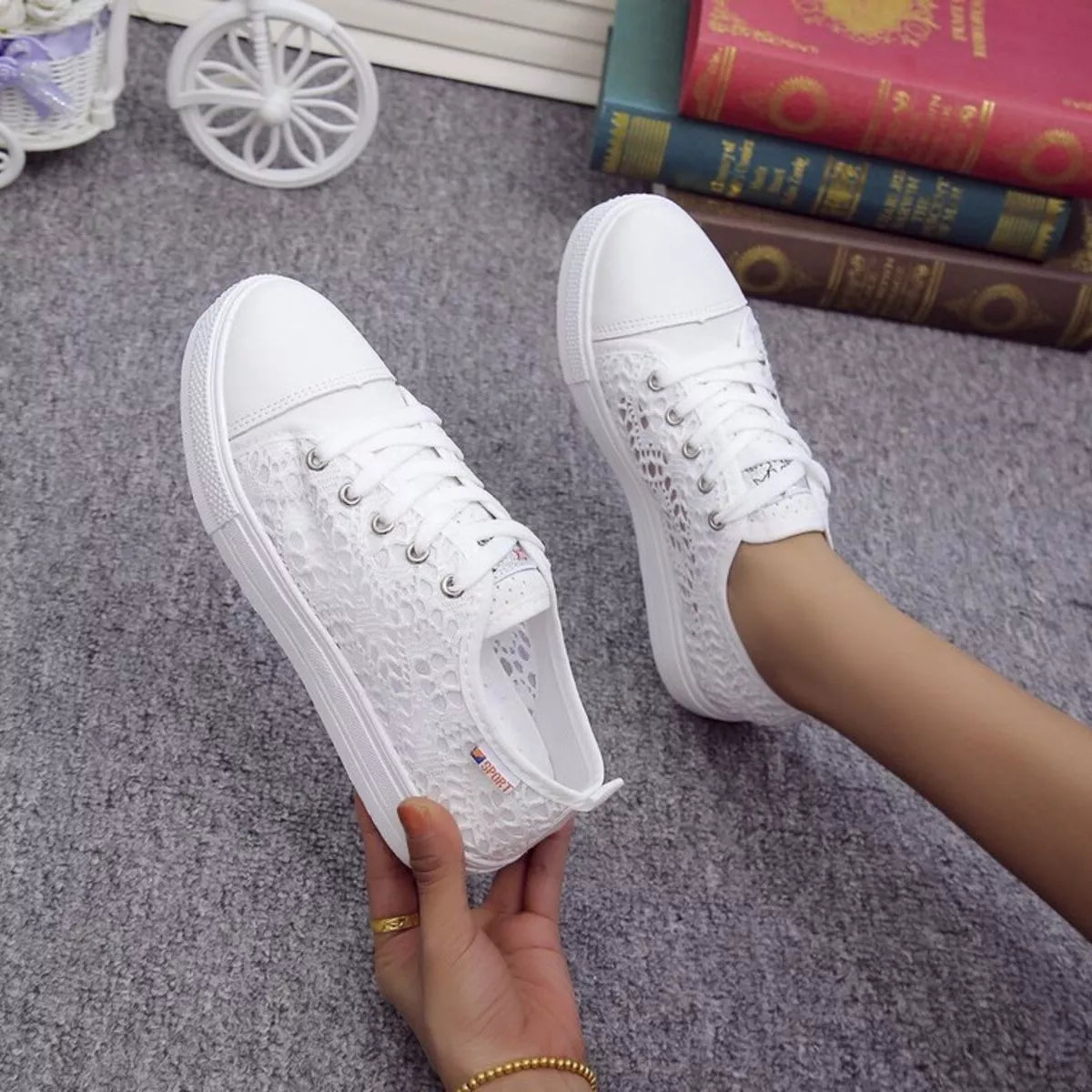 Hollow Out Platform Sneakers