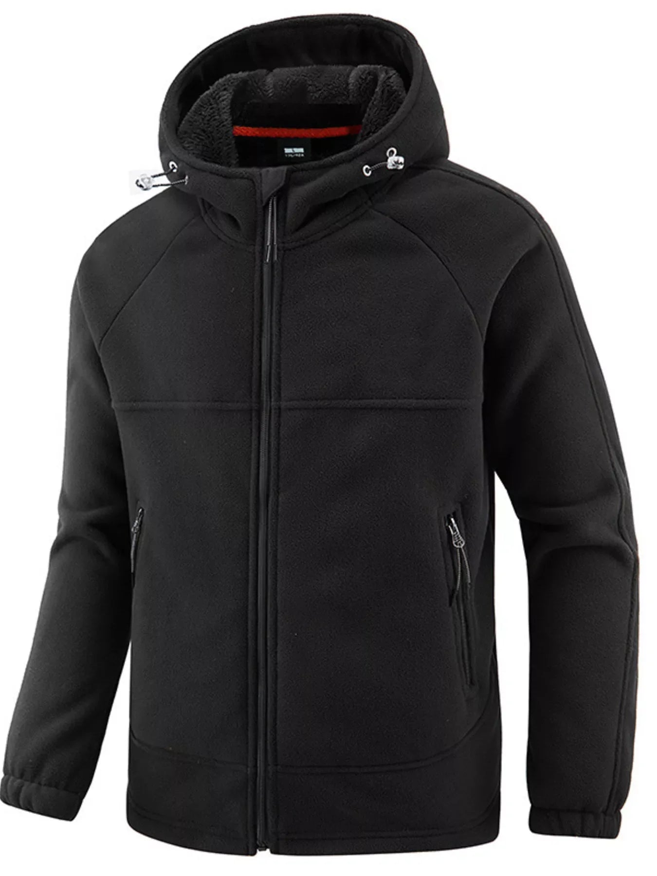 Men's Plus Size Zip Up Hooded Fleece Jacket