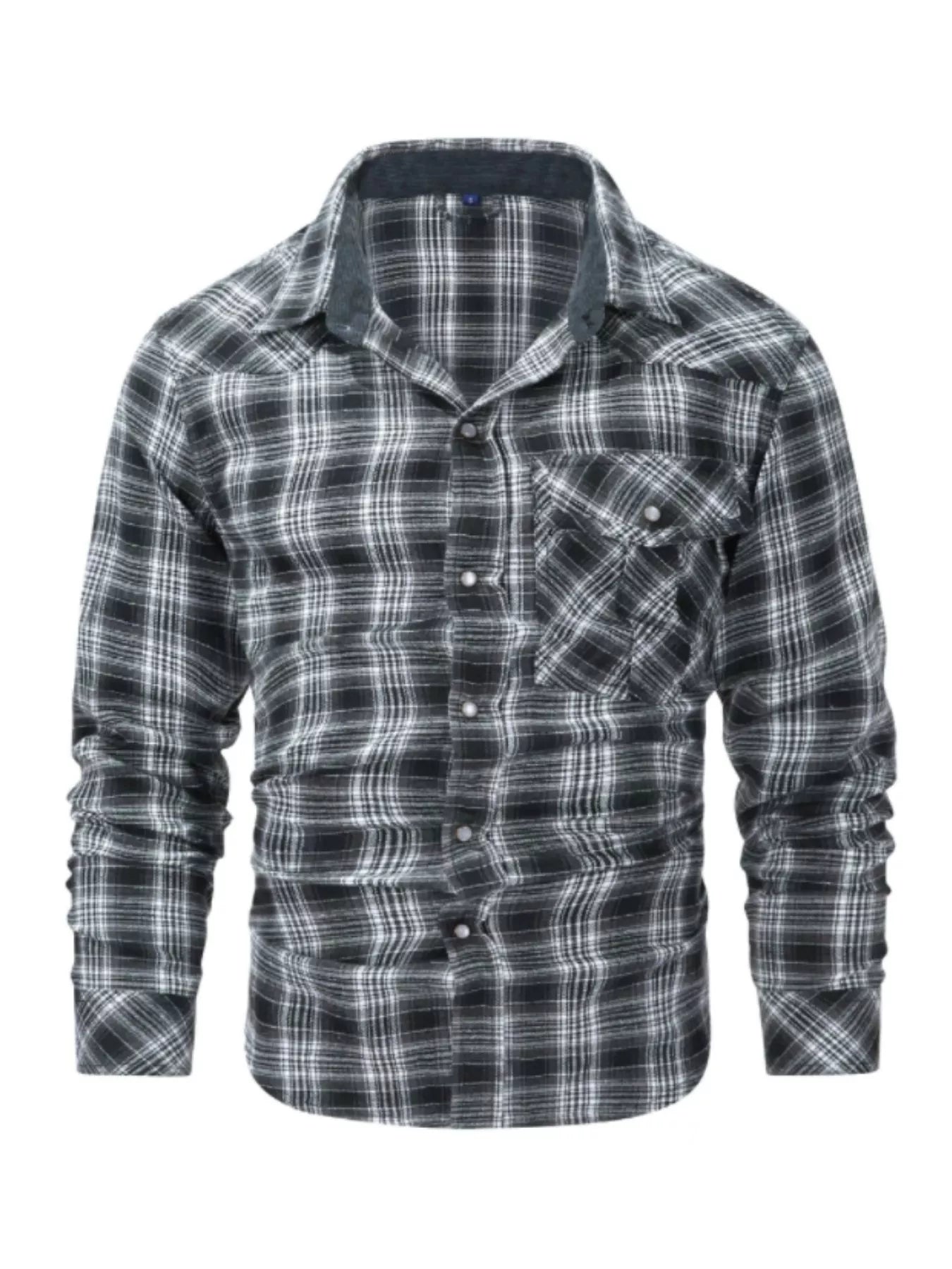 Men's Vintage Plaid Button Up Shirt