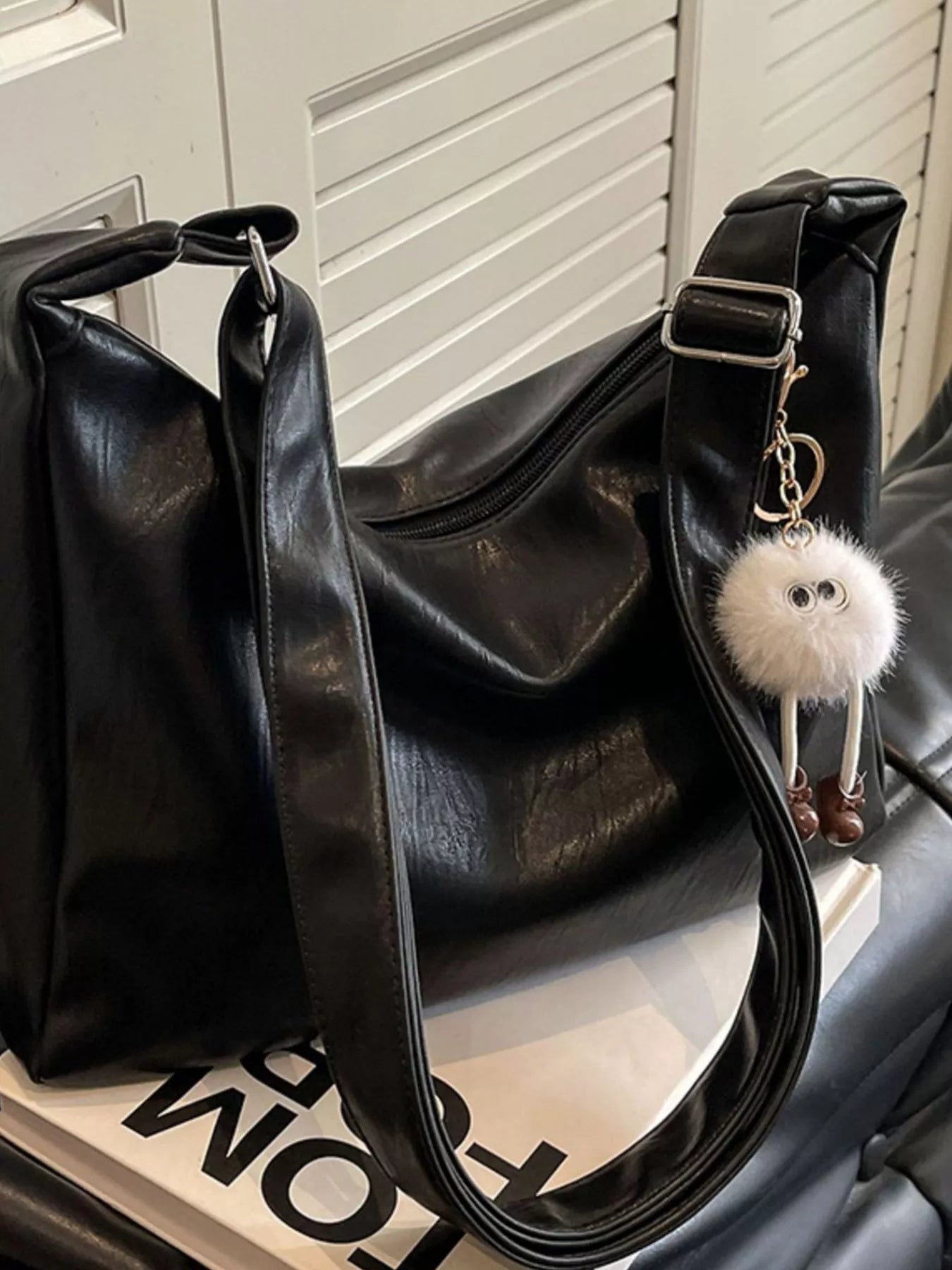 Leather Adjustable Strap Crossbody Bag