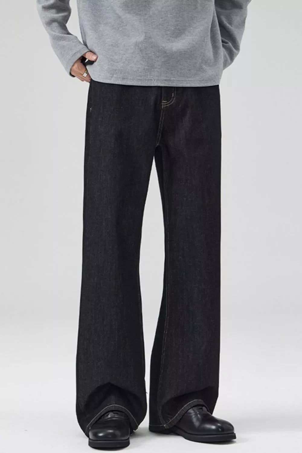 Men's Full Size Washed Wide Leg Jeans Plus Size