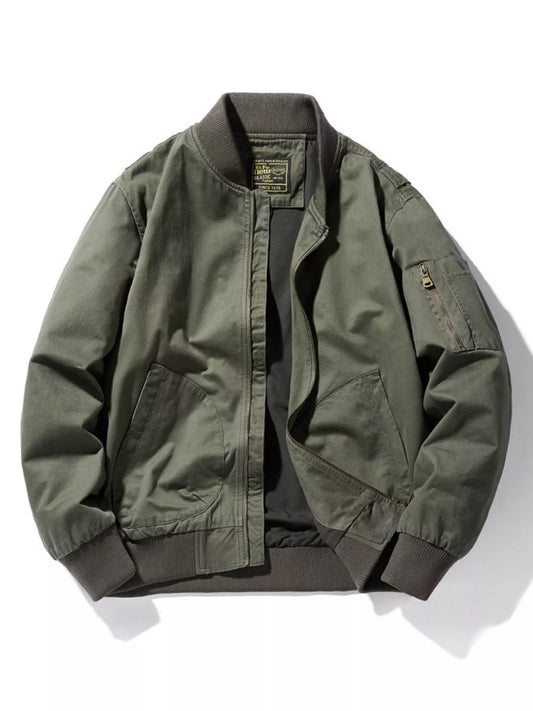 Men's Plus Size Zip Up Bomber Jacket