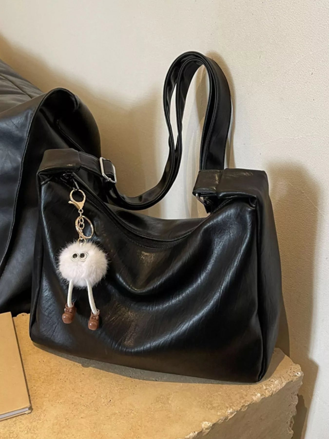 Leather Adjustable Strap Crossbody Bag
