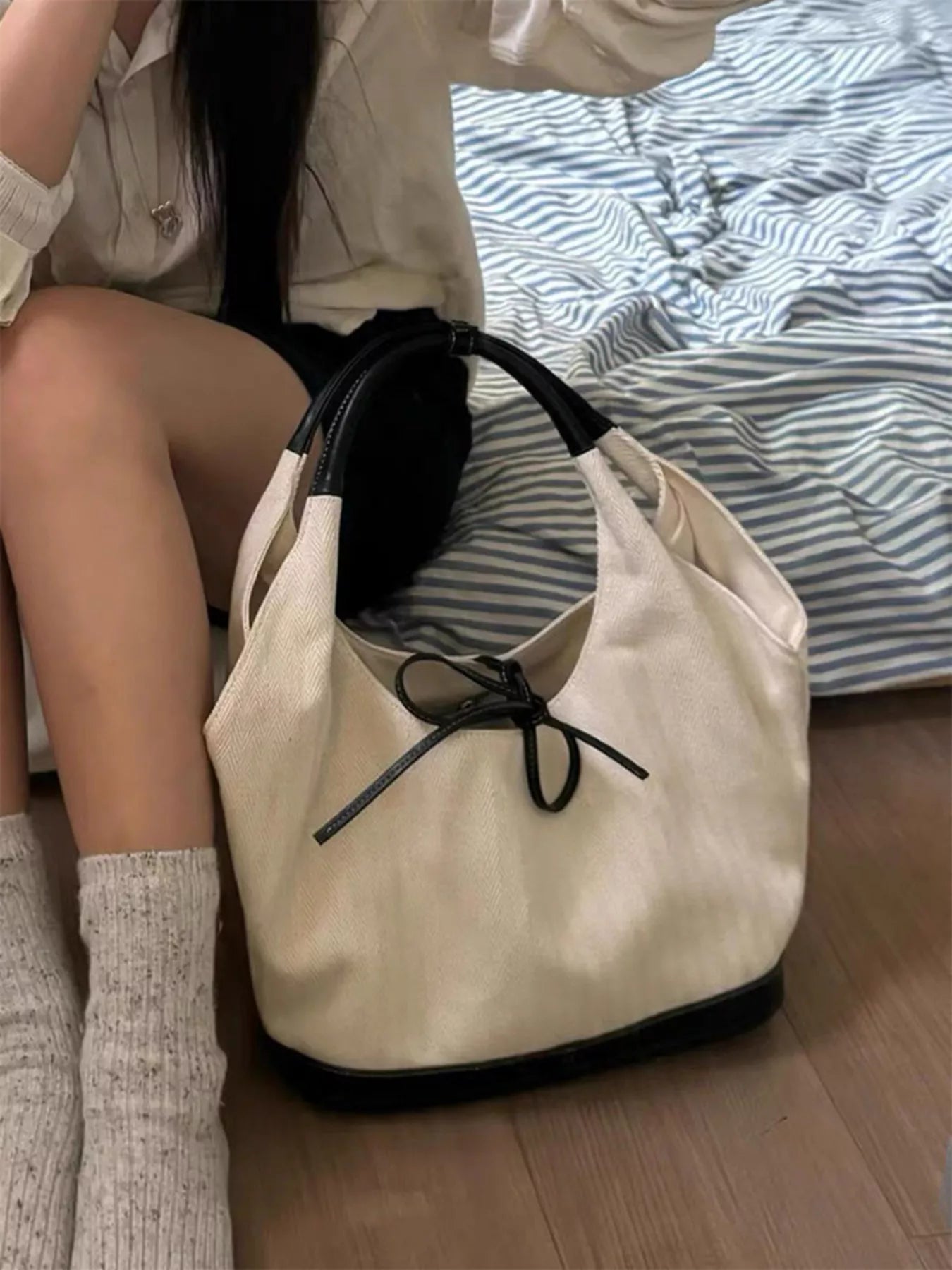 Tie Detail Shoulder Bag
