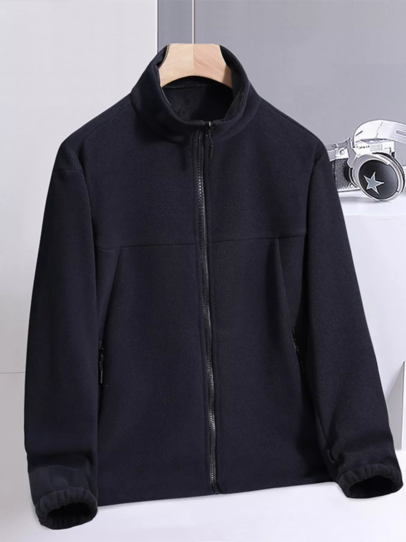Men's Plus Size Fleece Full-Zip Jacket