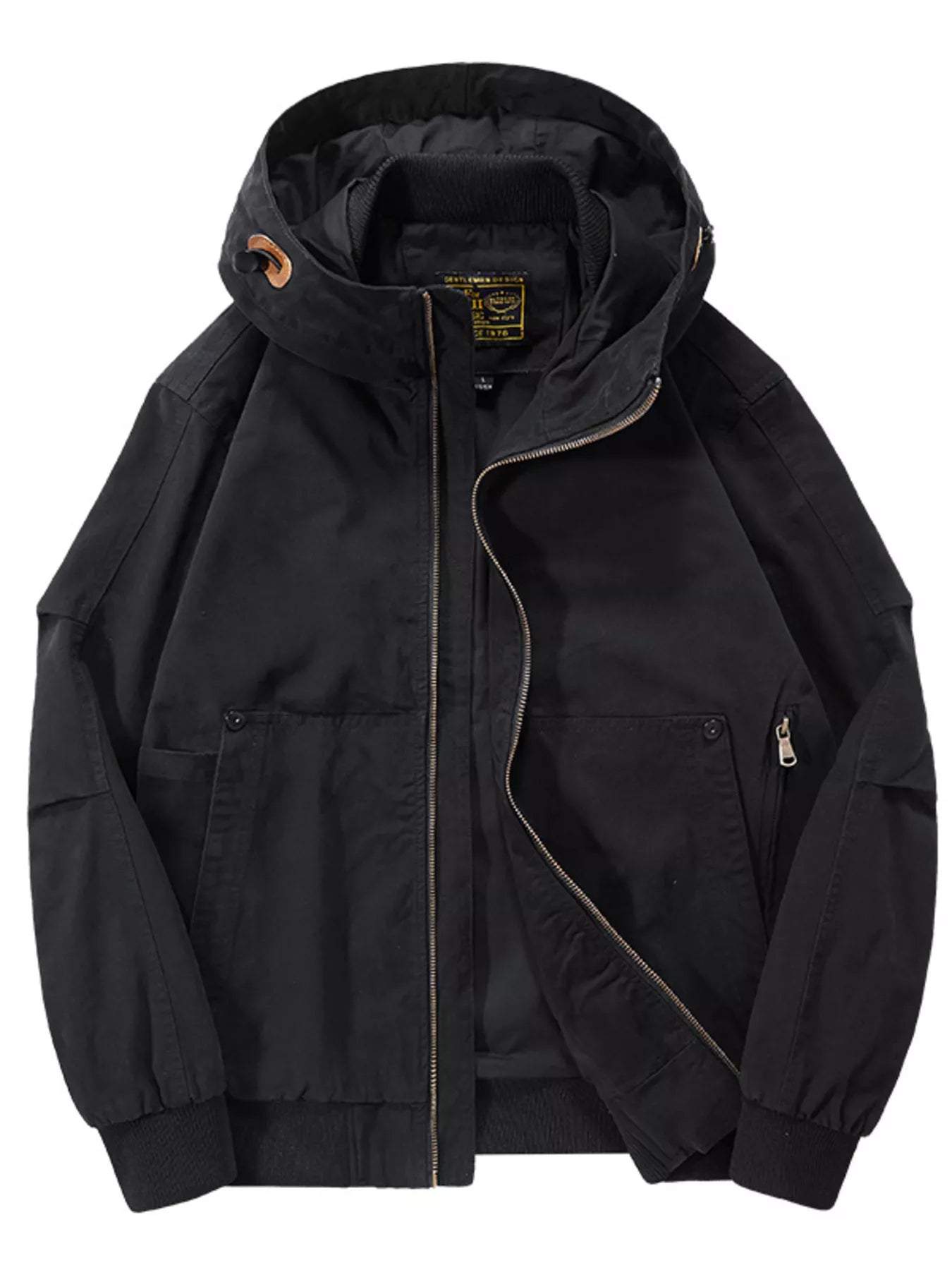 Men's Plus Size Zip Up Casual Hooded Jacket