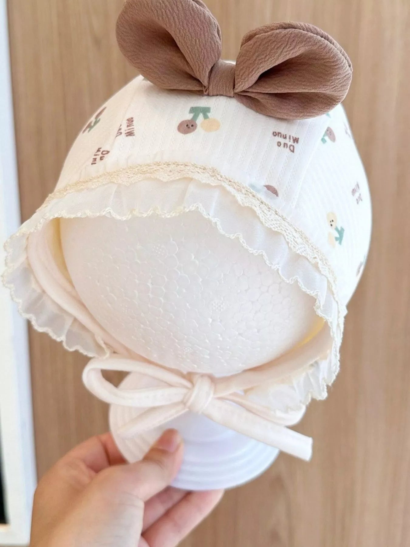 Children's Lace Detail Cute Bowknot Hat
