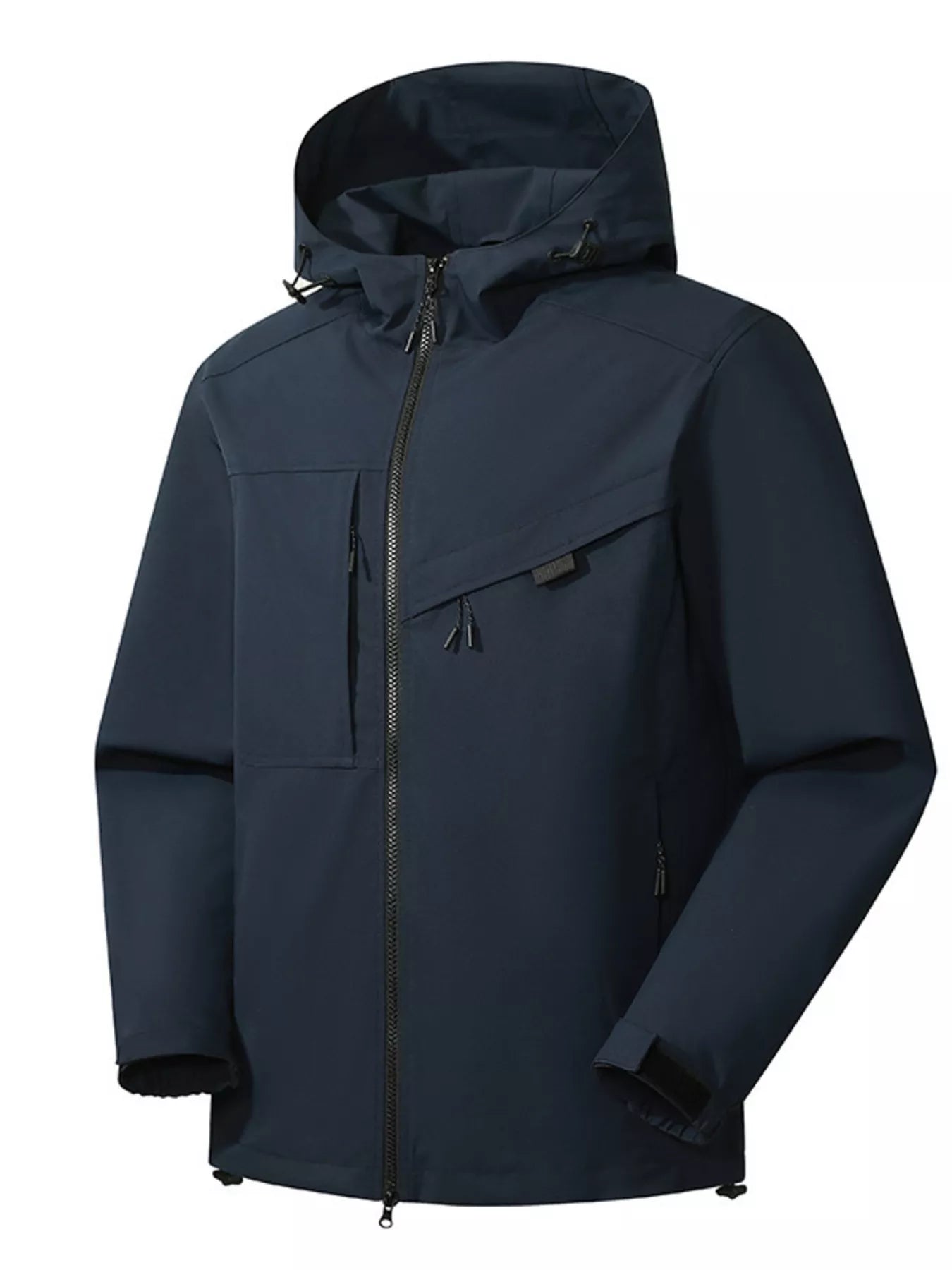 Men's Full Size Waterproof Hooded Zip Up Jacket Plus Size