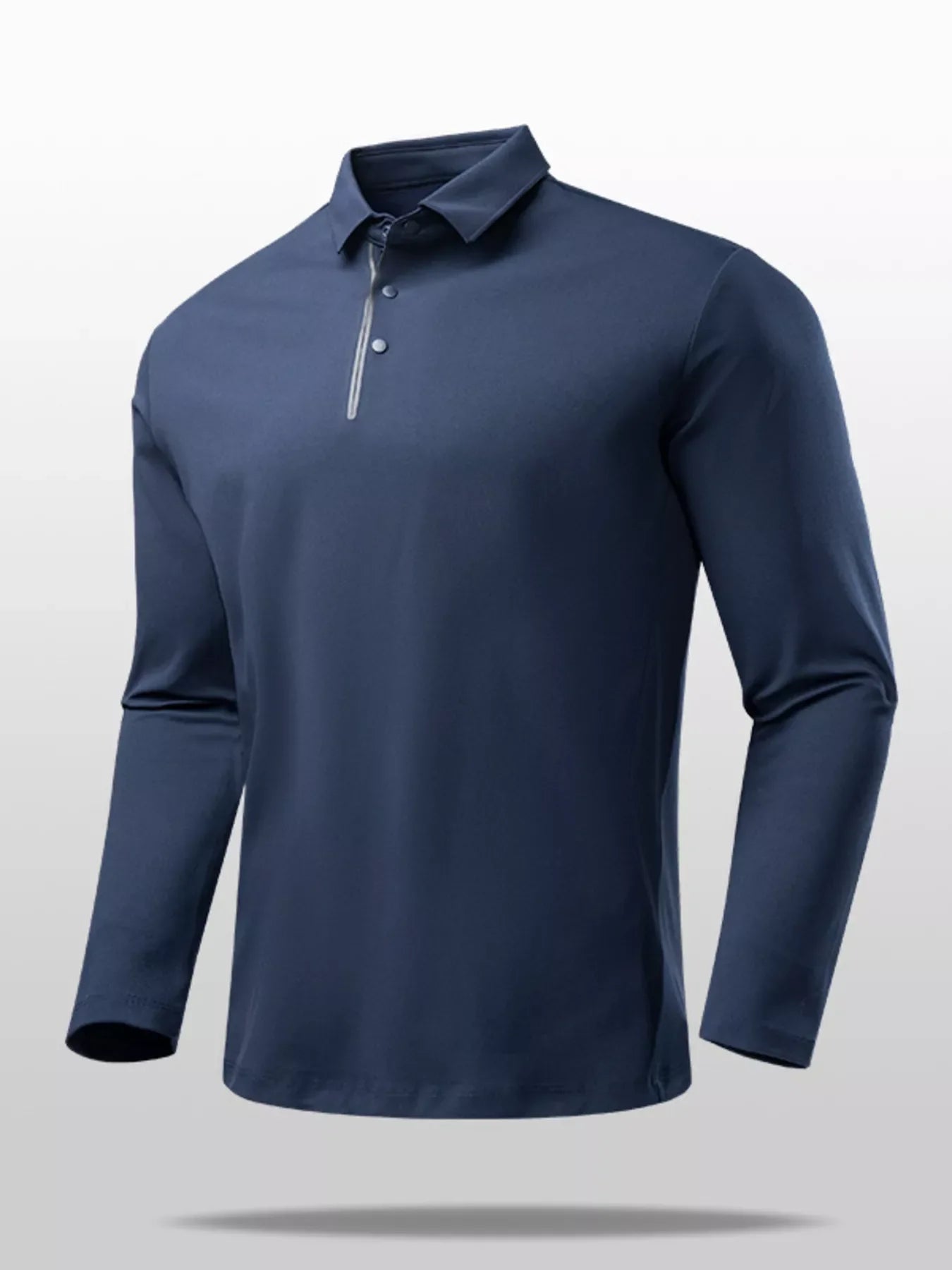 Men's Plus Size Classic Fit Long Sleeve Polo Shirt