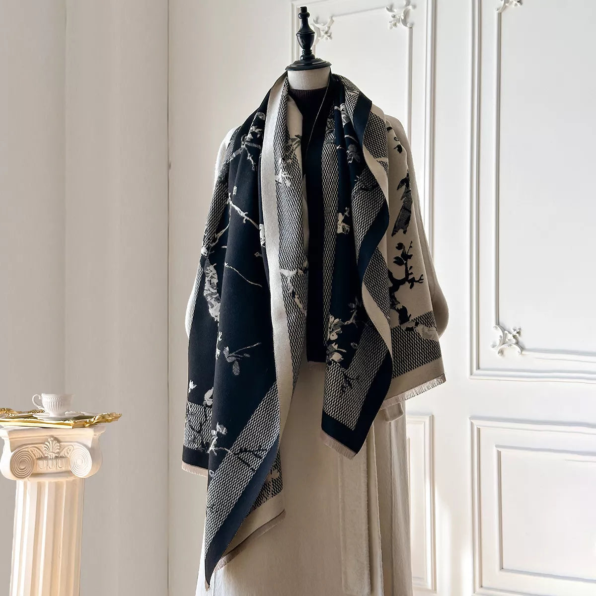 Raw Hem Winter Scarf