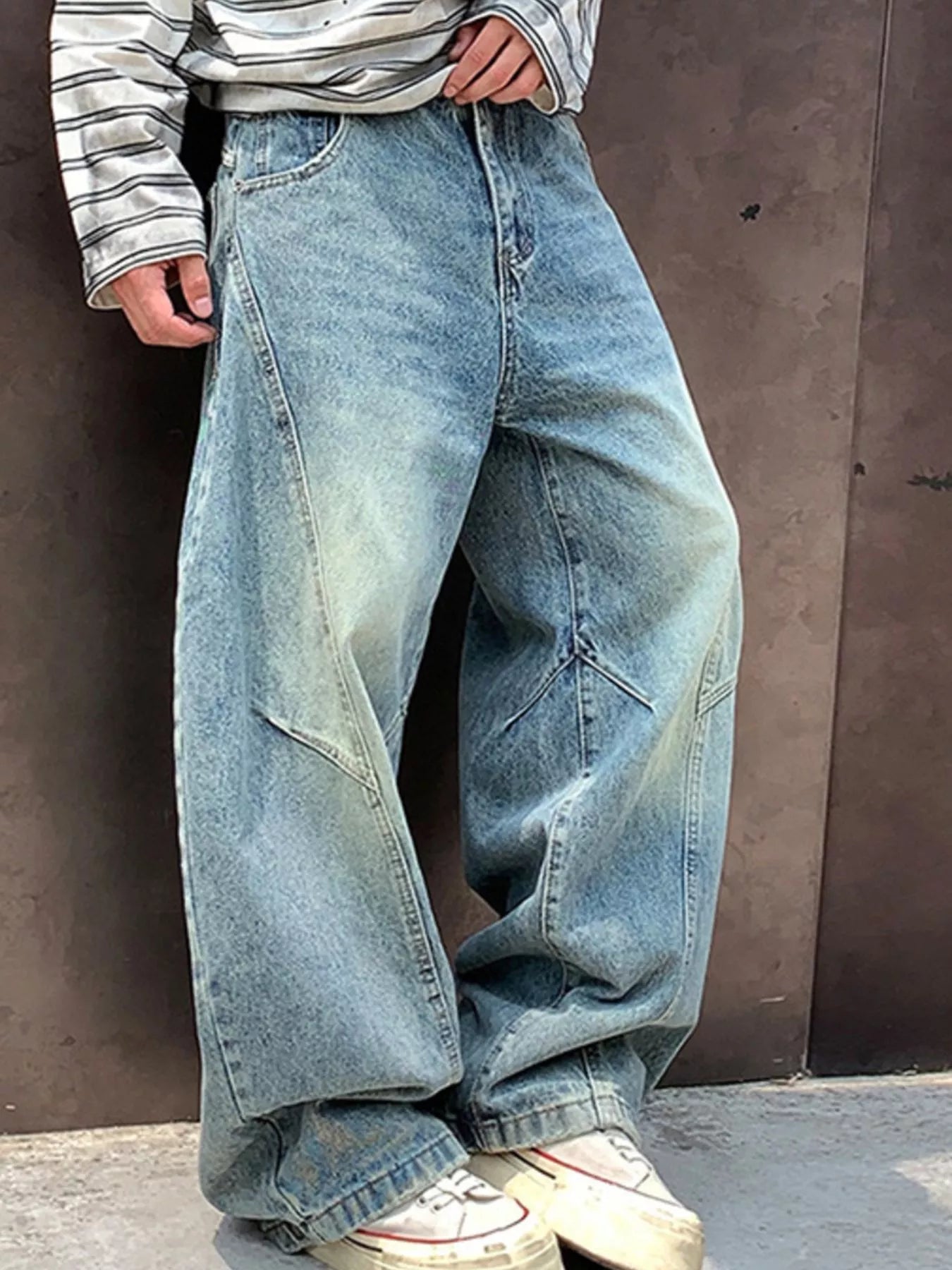 Men's Full Size Wide Leg Jeans Plus Size
