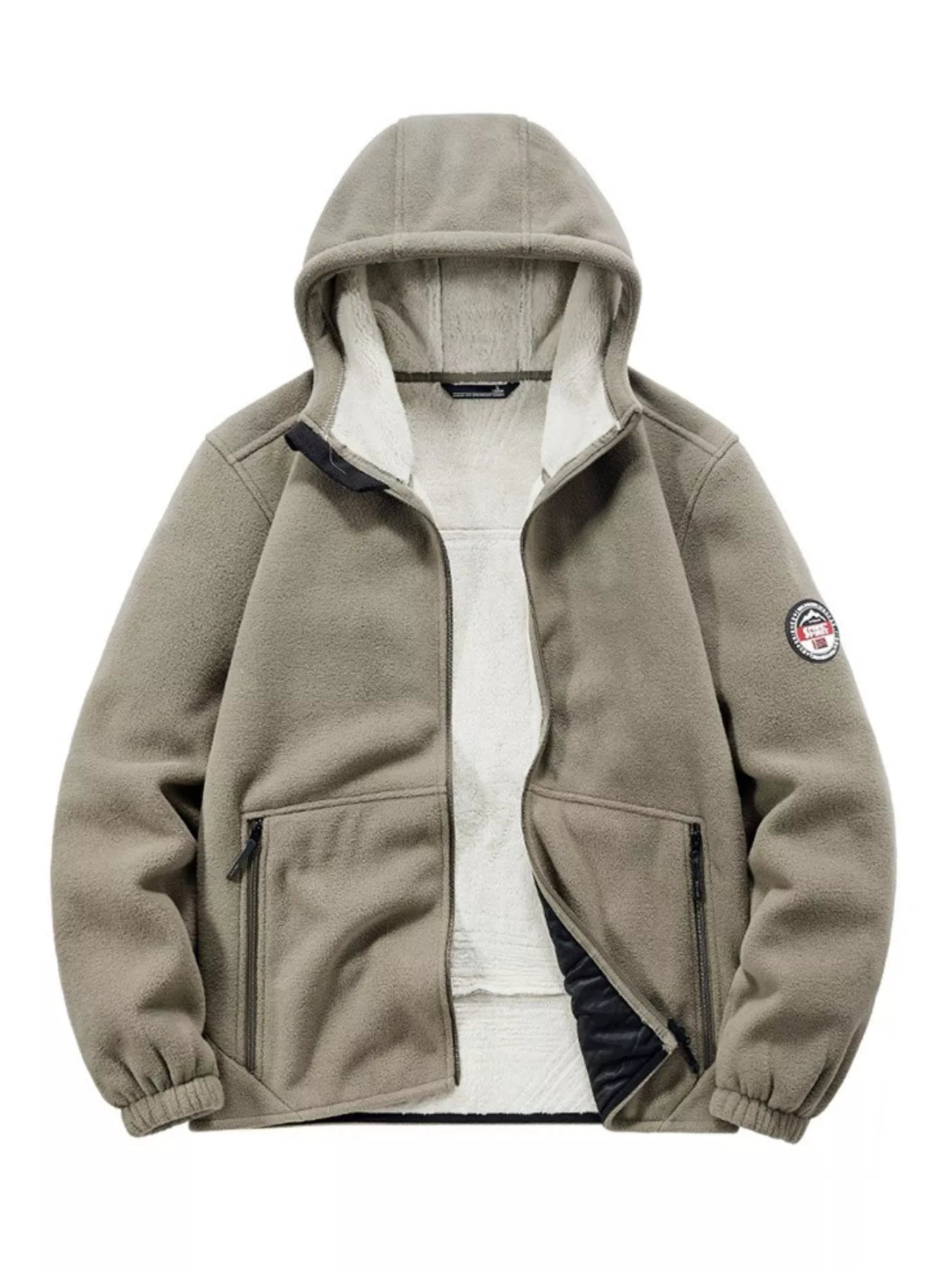 Men's Plus Size Hooded Fleece Full-Zip Jacket