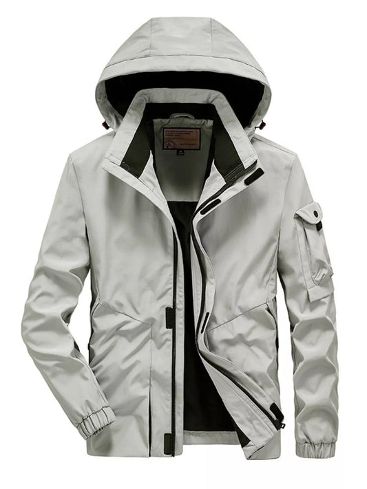 Men's Plus Size Hooded Windproof Outdoor Jacket