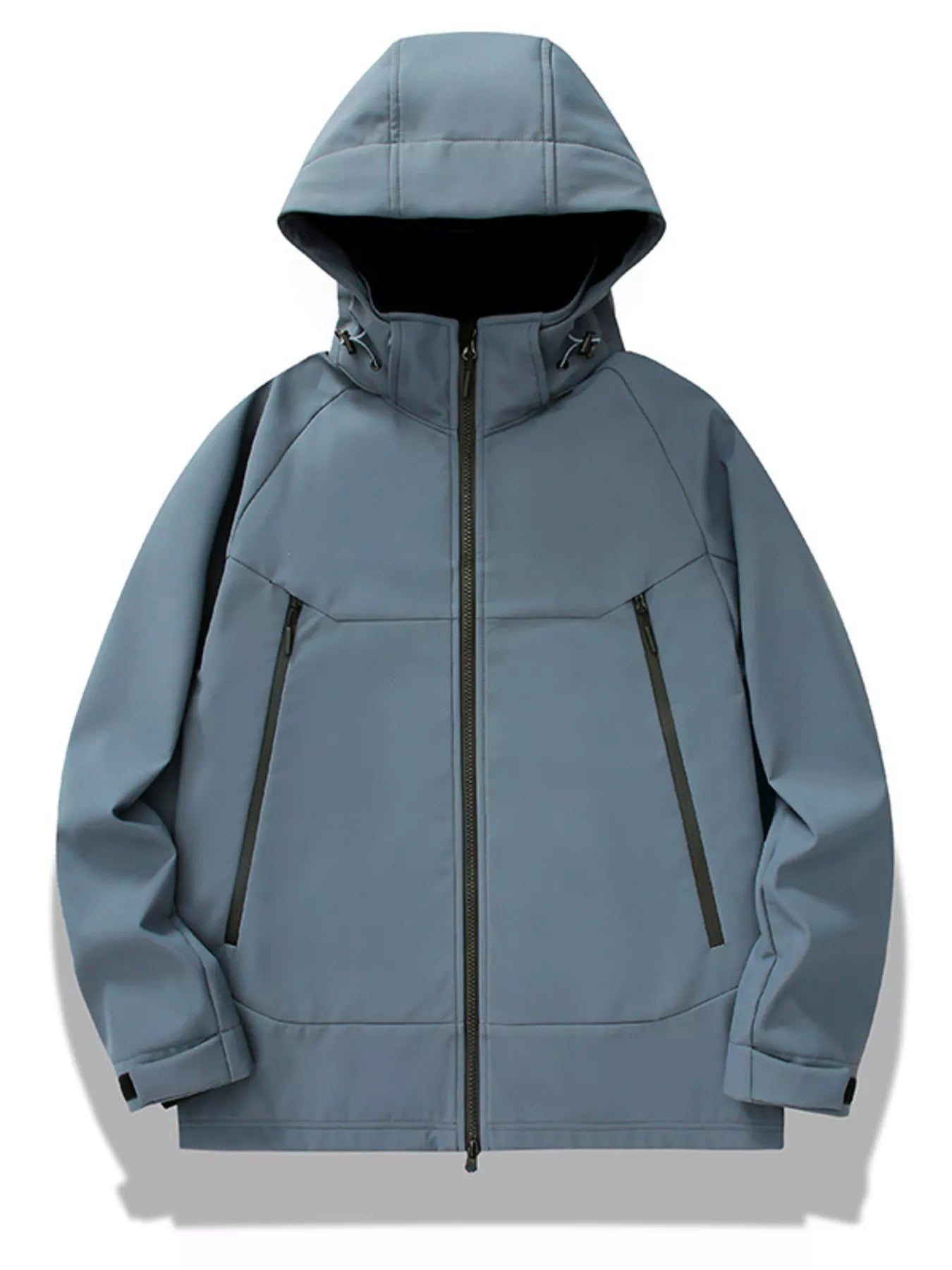 Men's Plus Size Hooded Zip Up Windproof Jacket