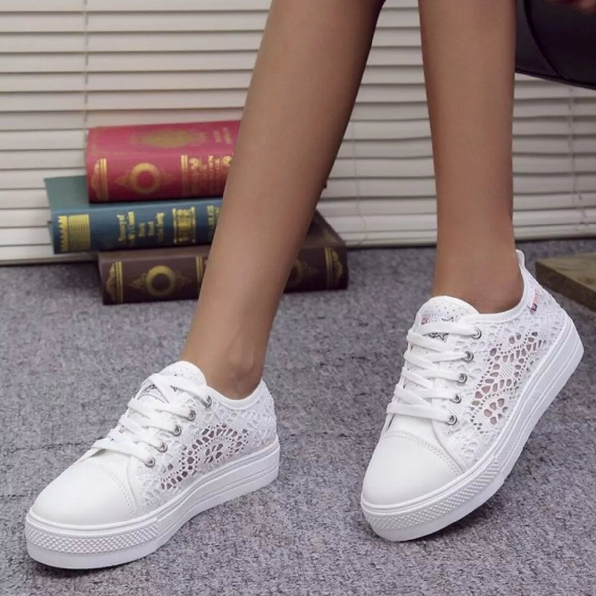 Hollow Out Platform Sneakers