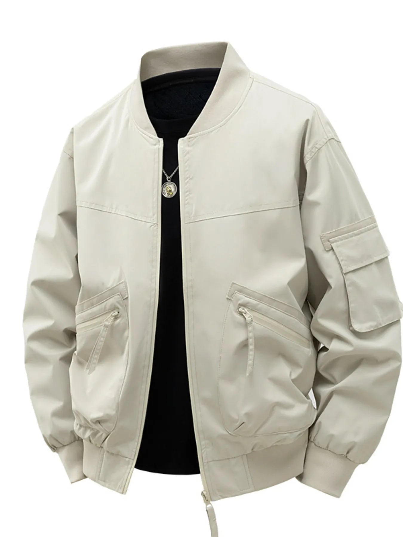 Men's Full Size Casual Lightweight Zip Up Jacket Plus Size