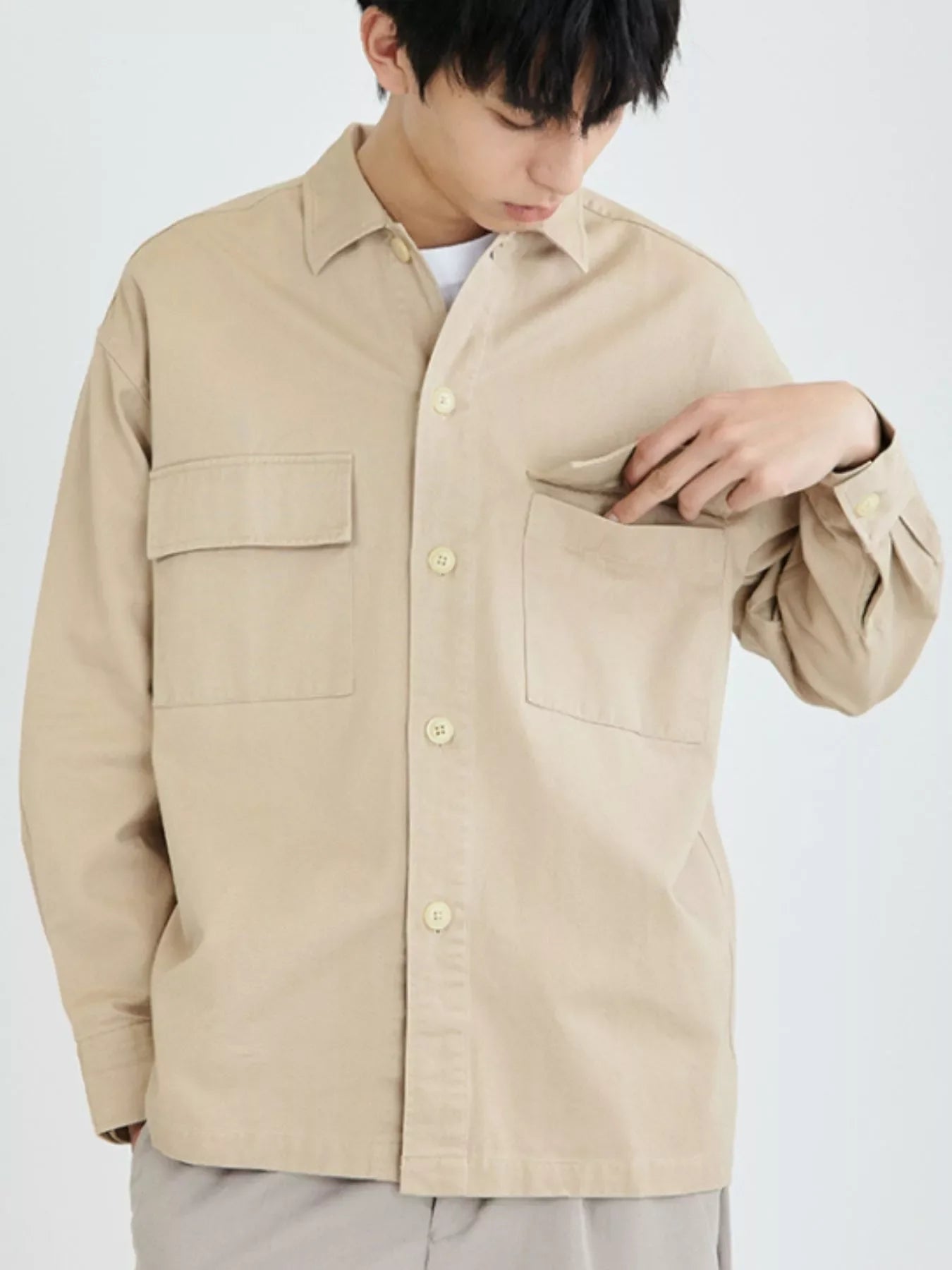 Men's Plus Size Casual Button Up Shirt