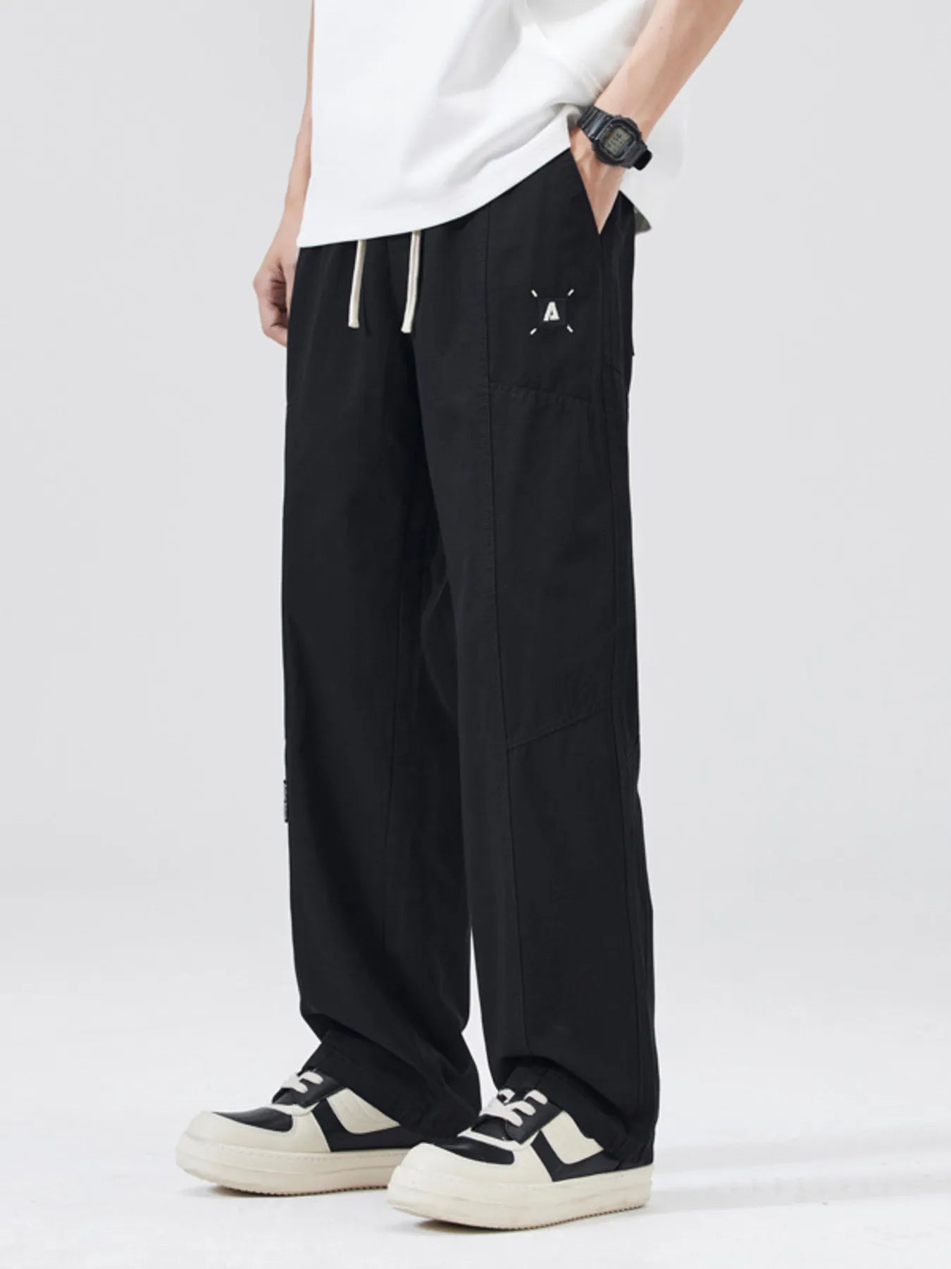 Men's Full Size Casual Loose Fit Drawstring Pants Plus Size