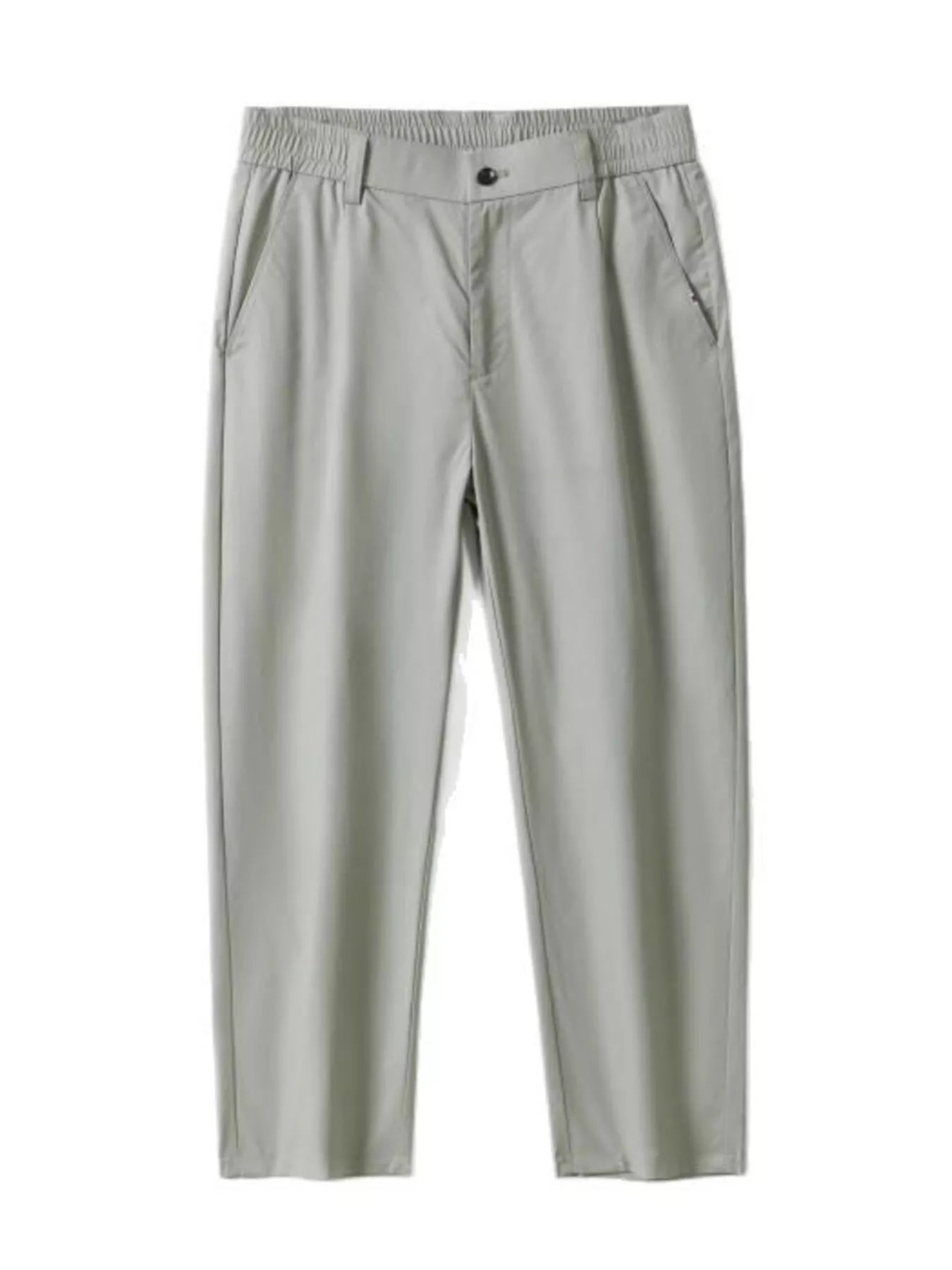 Men's Casual Straight-Leg Cropped Pants