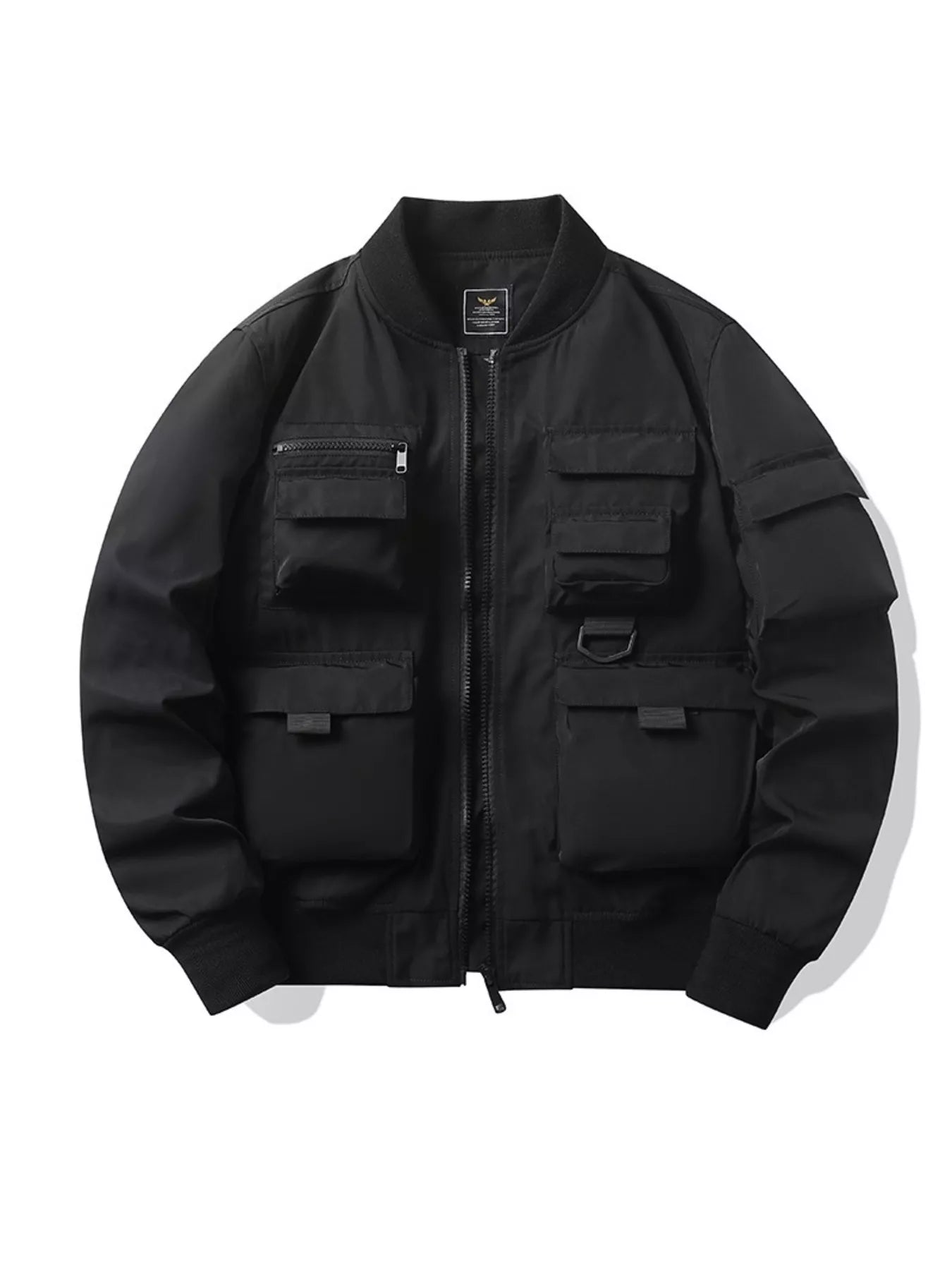 Men's Plus Size Multi-Pocket Bomber Jacket